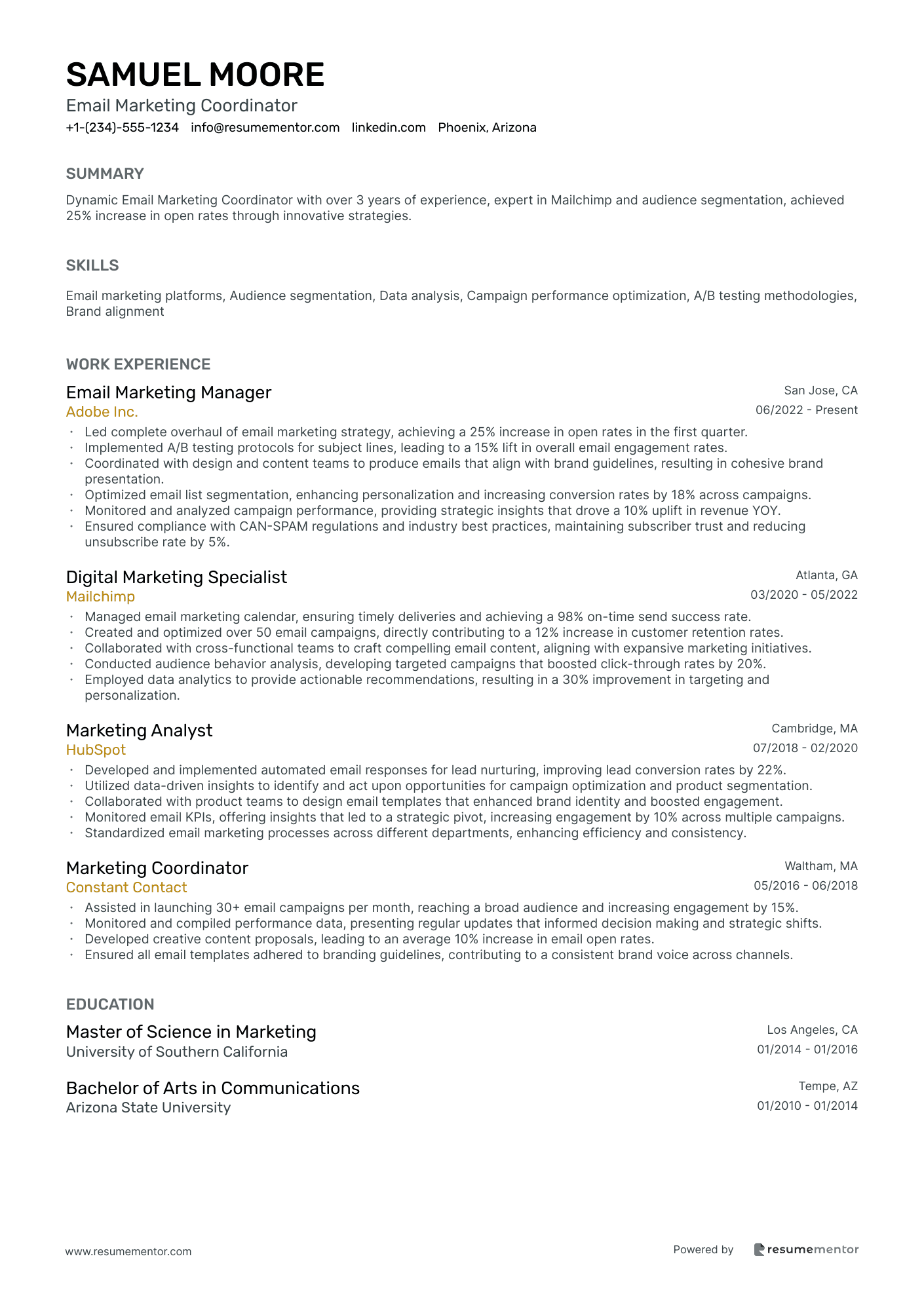 Email Marketing Coordinator