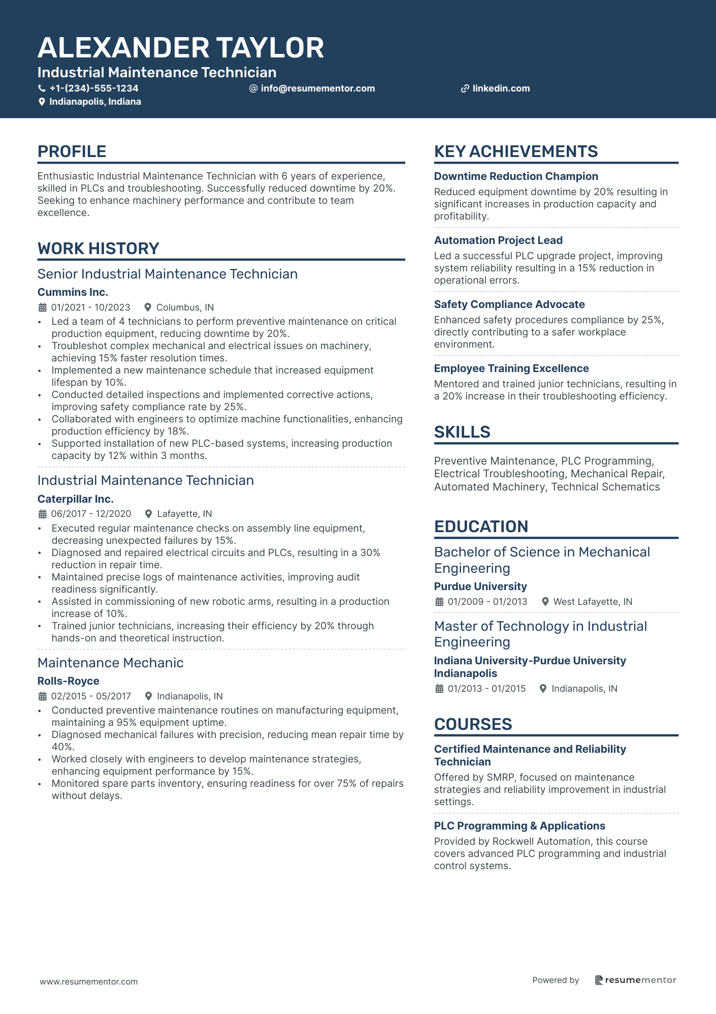 Industrial Maintenance Technician