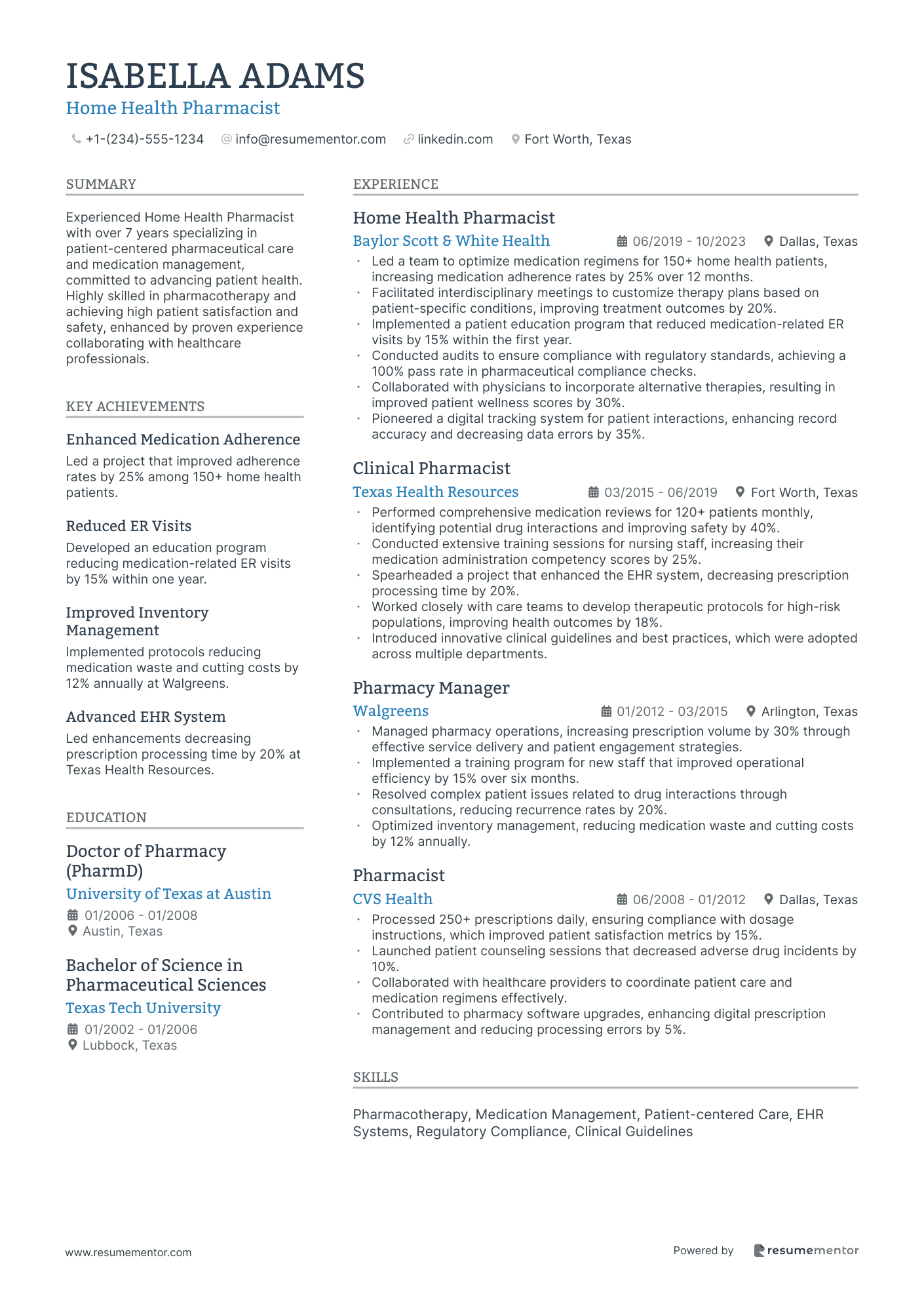 Home Health Pharmacist