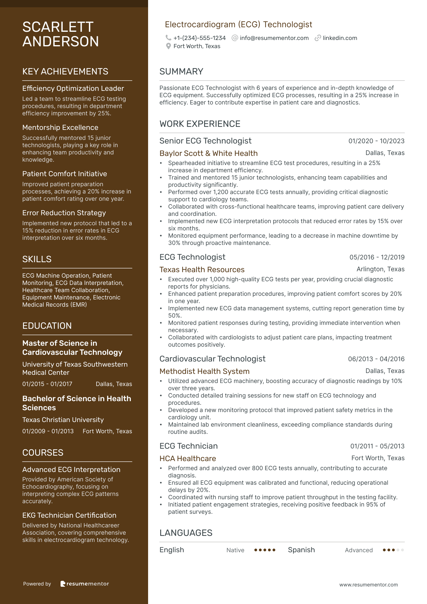 Electrocardiogram (ECG) Technologist