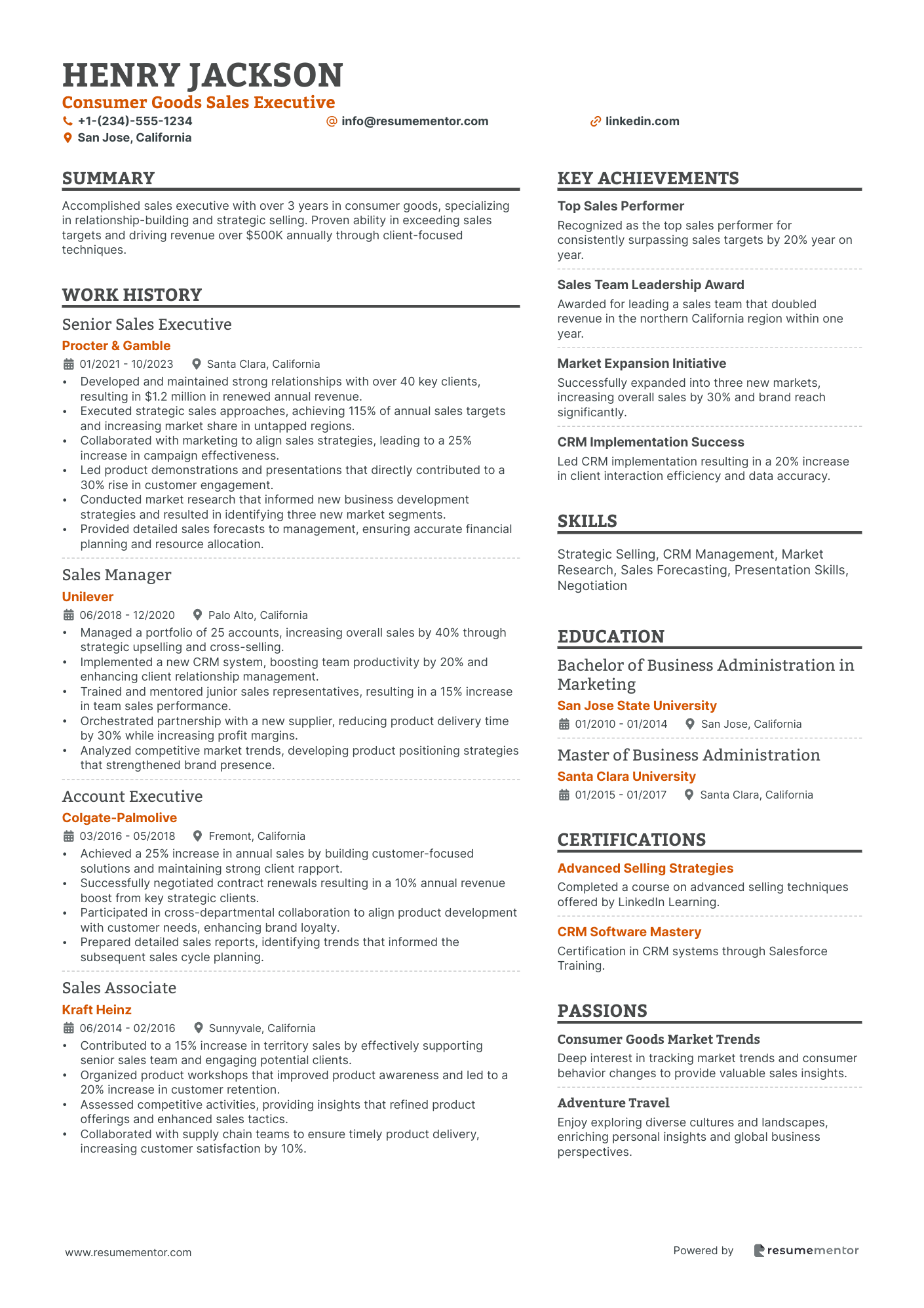 Consumer Goods Sales Executive
