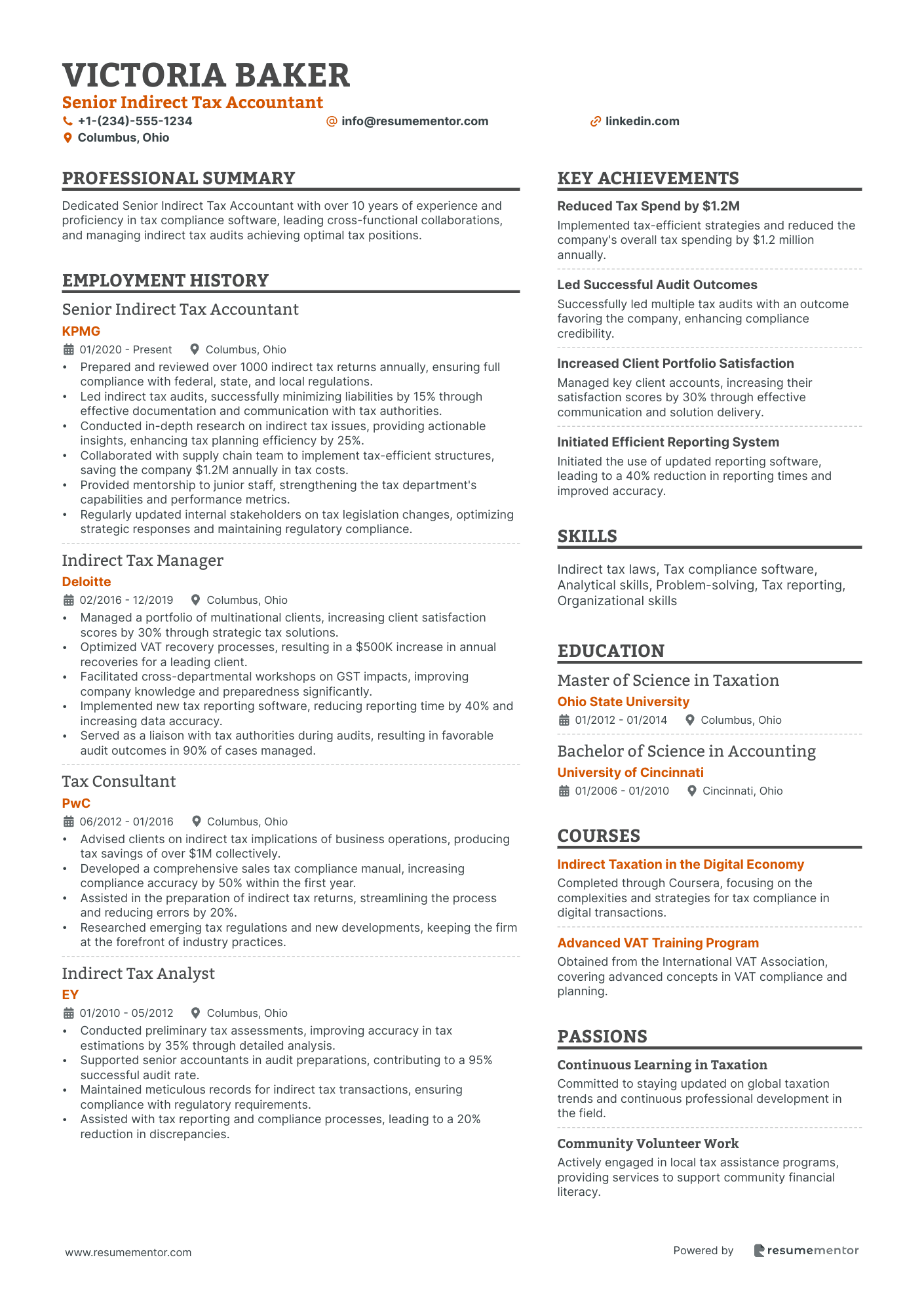 Senior Indirect Tax Accountant
