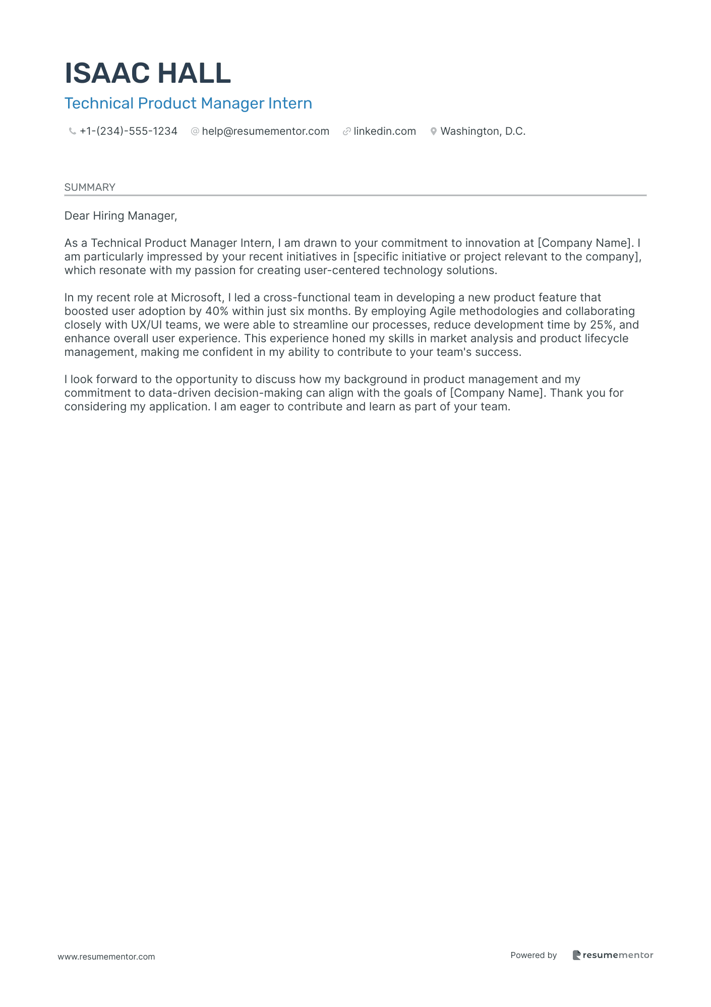 Technical Product Manager Intern