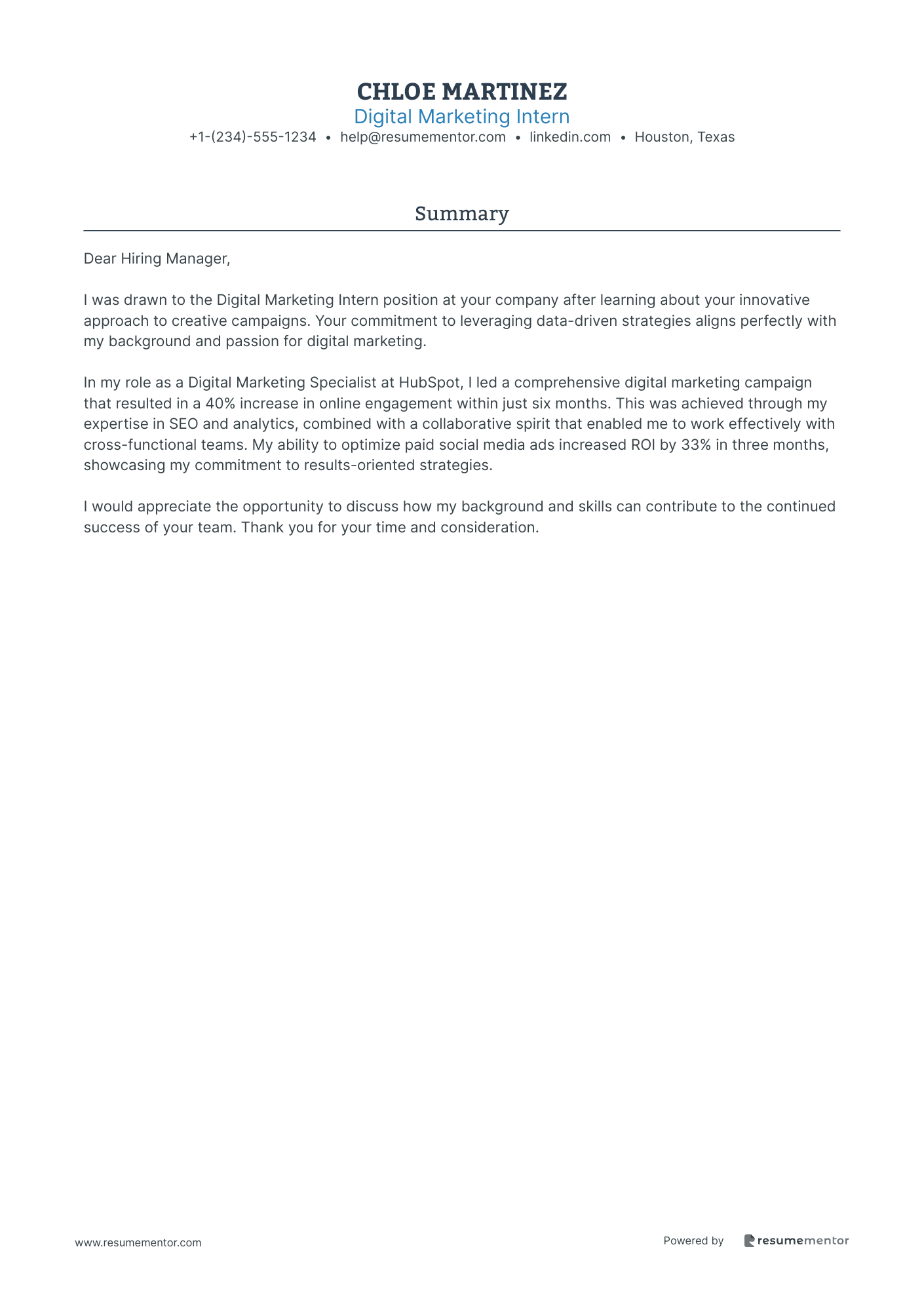 Digital Marketing Intern