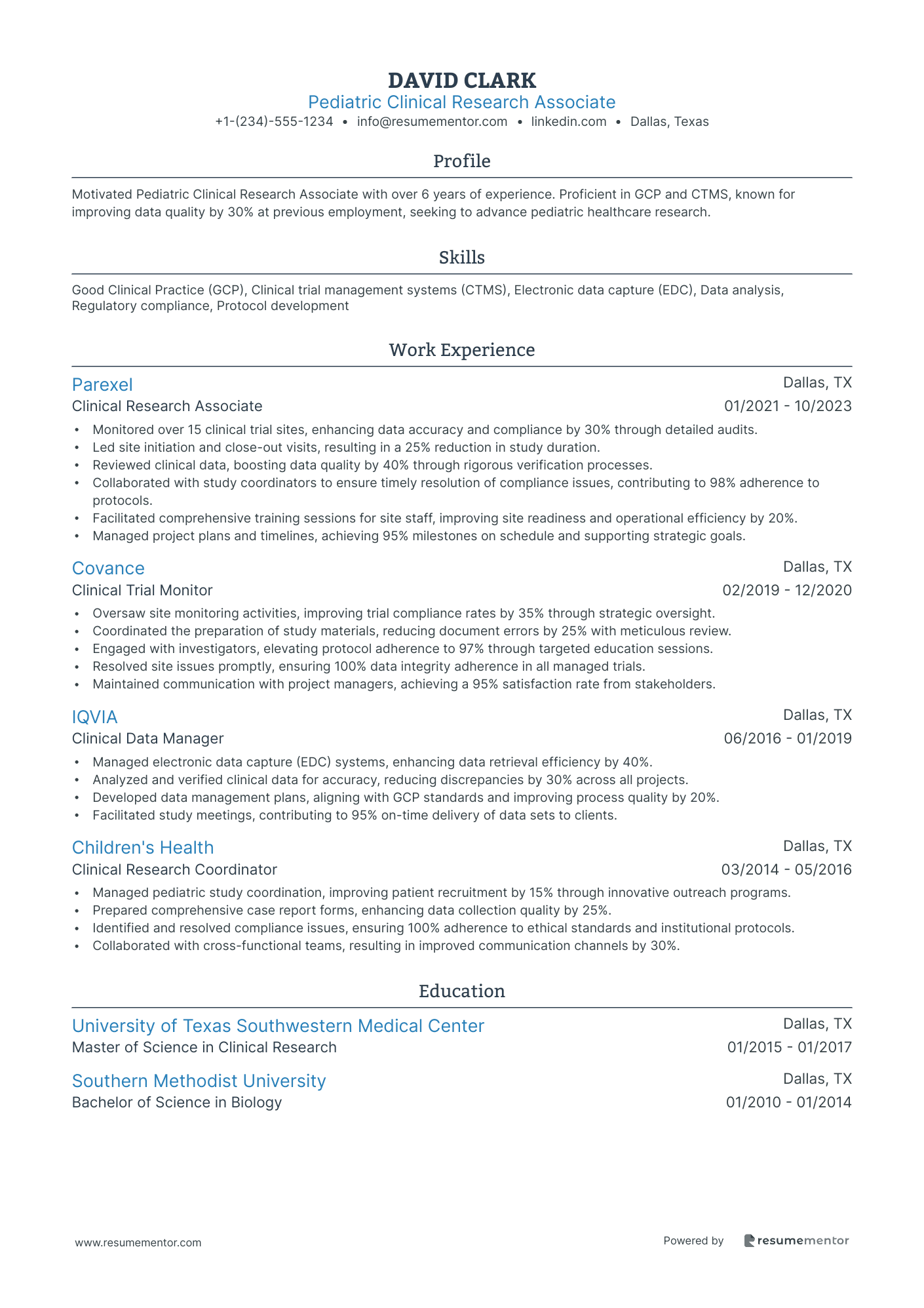Pediatric Clinical Research Associate