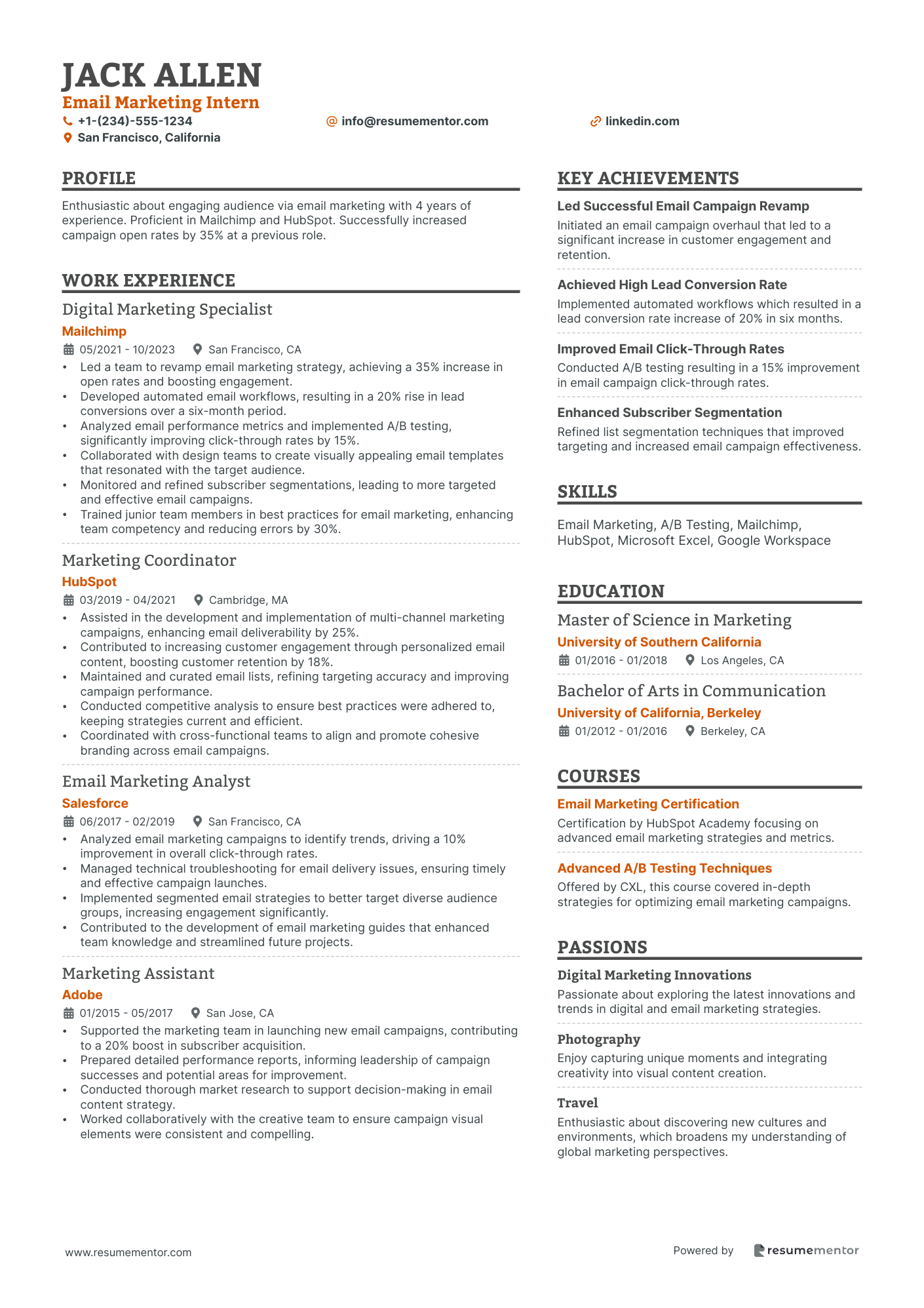 Email Marketing Intern