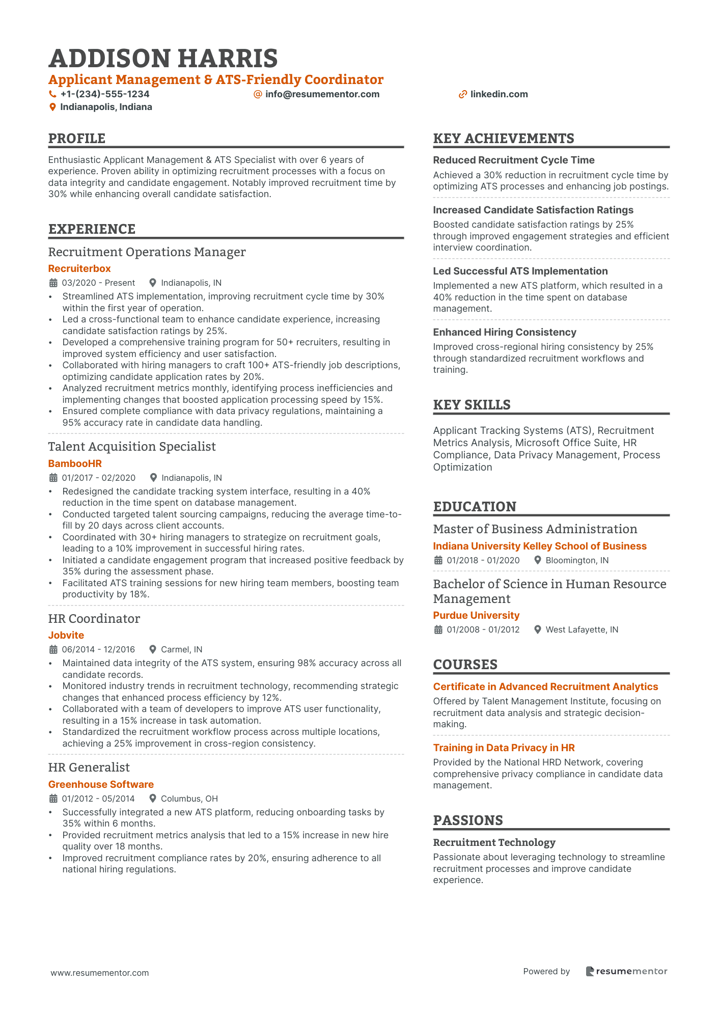 Applicant Management & ATS Friendly Coordinator