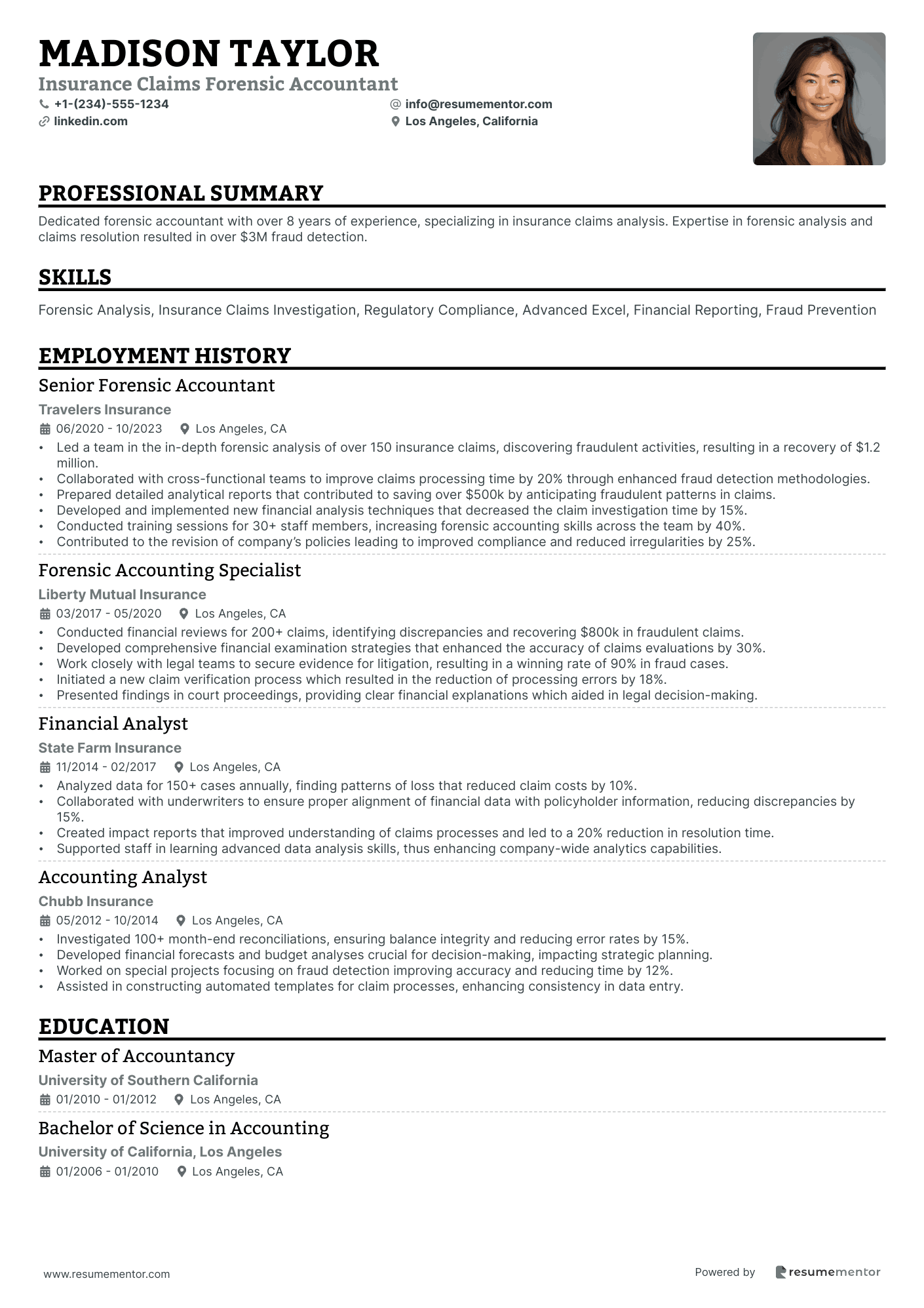 Insurance Claims Forensic Accountant