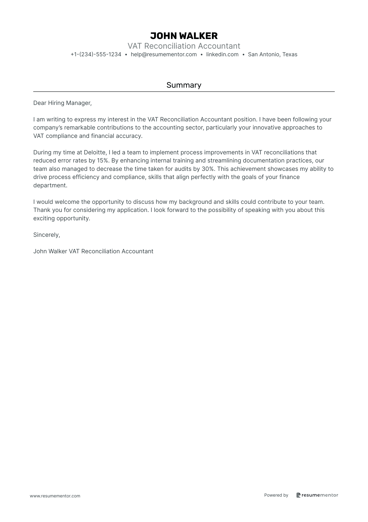 VAT Reconciliation Accountant