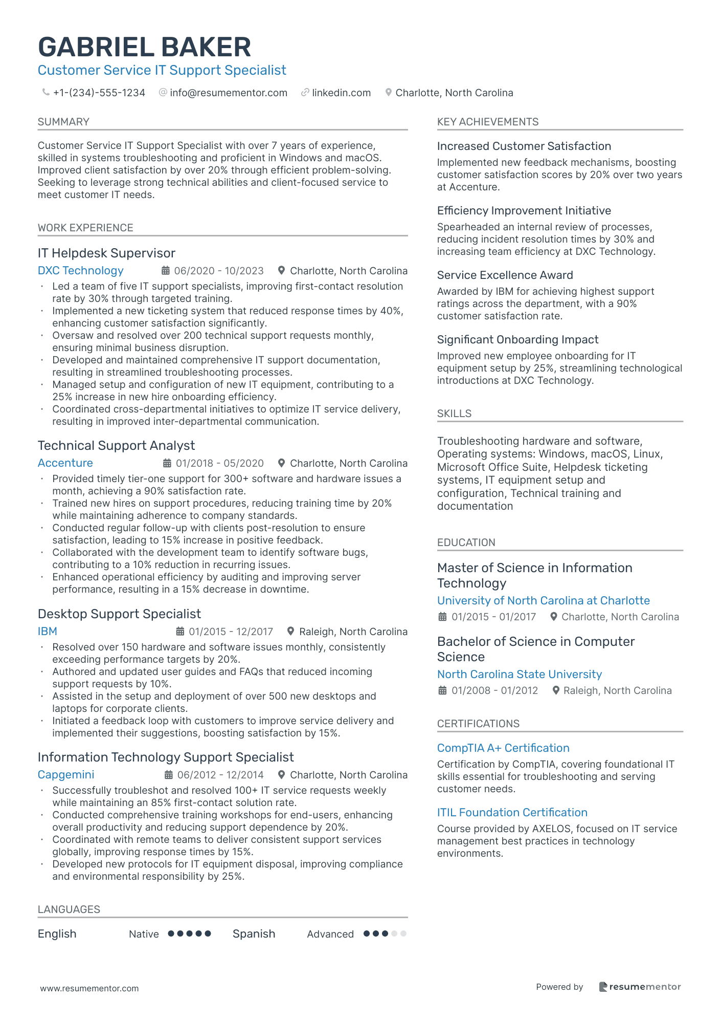 Customer Service IT Support Specialist