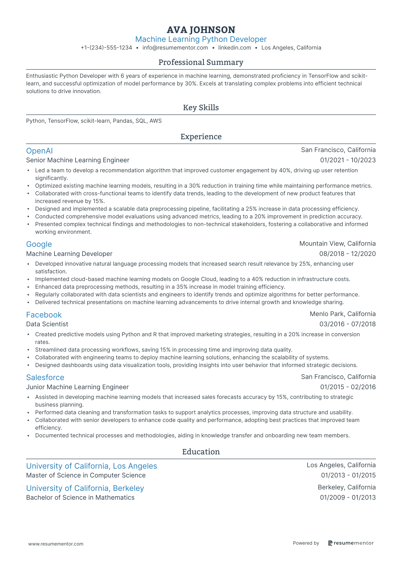 Machine Learning Python Developer