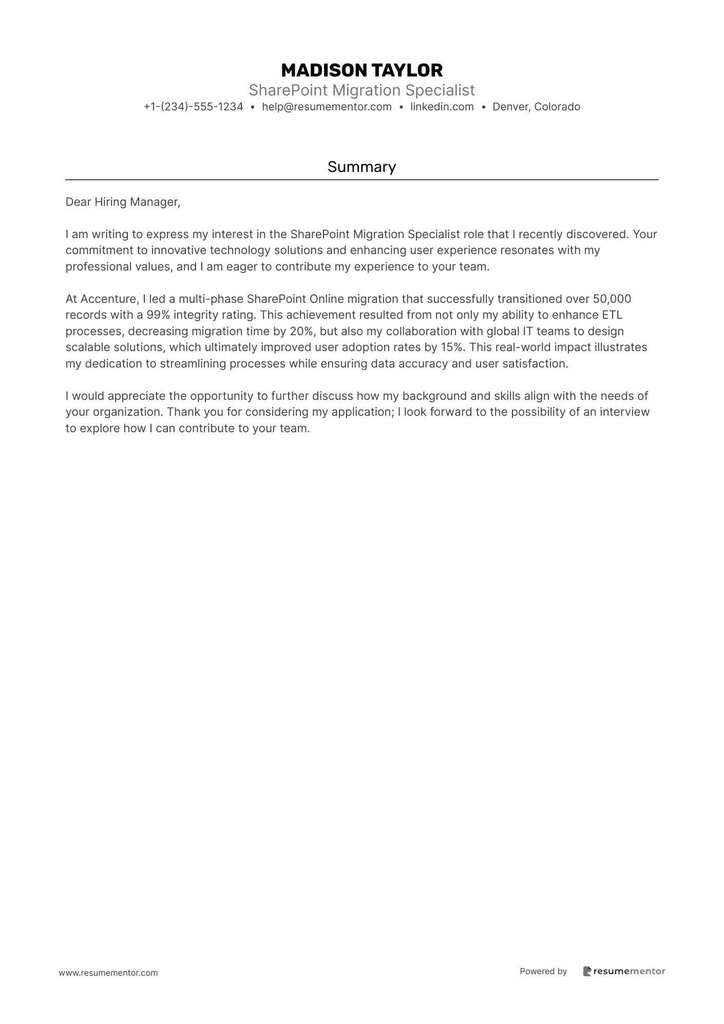 SharePoint Migration Specialist
