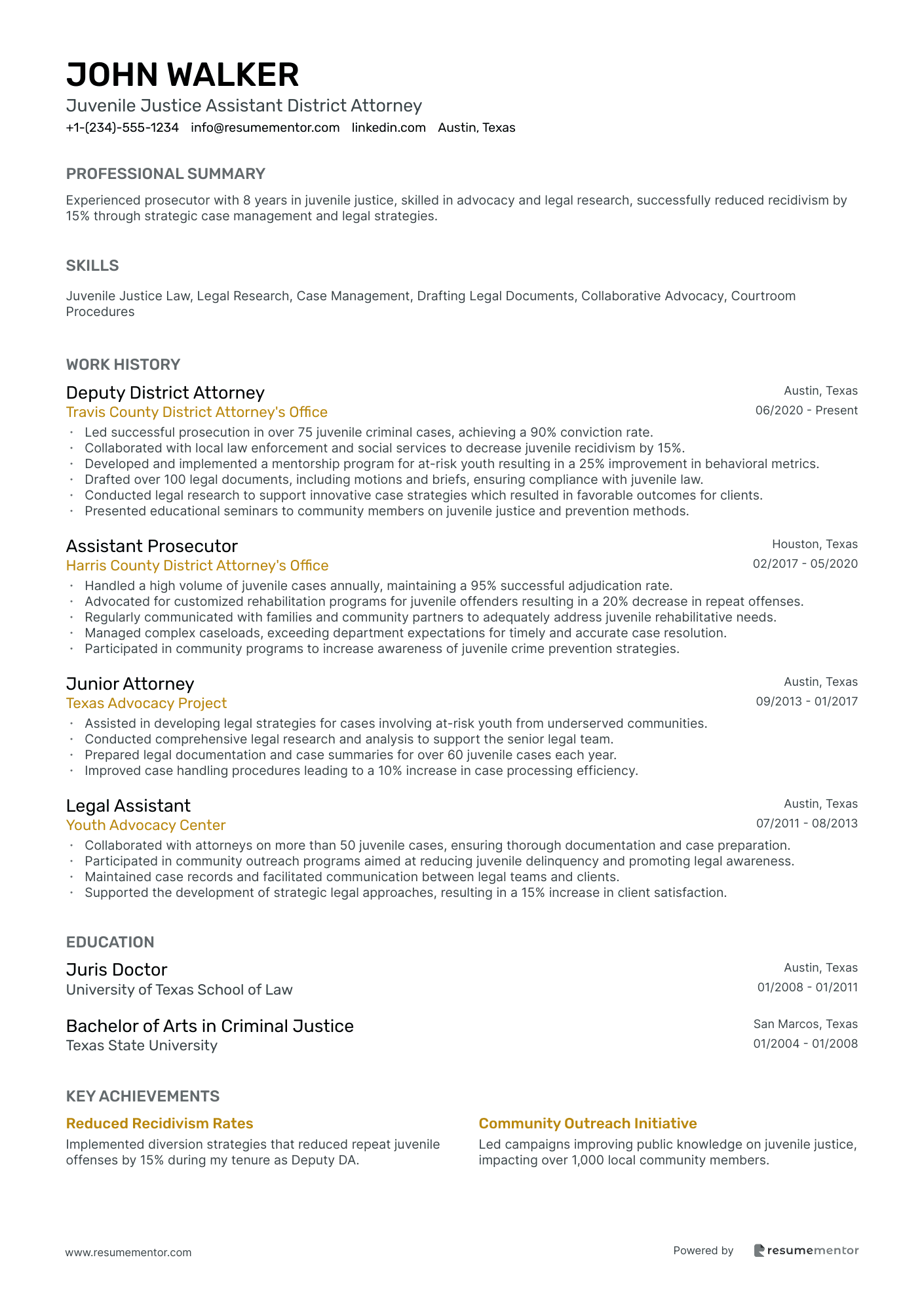 Juvenile Justice Assistant District Attorney