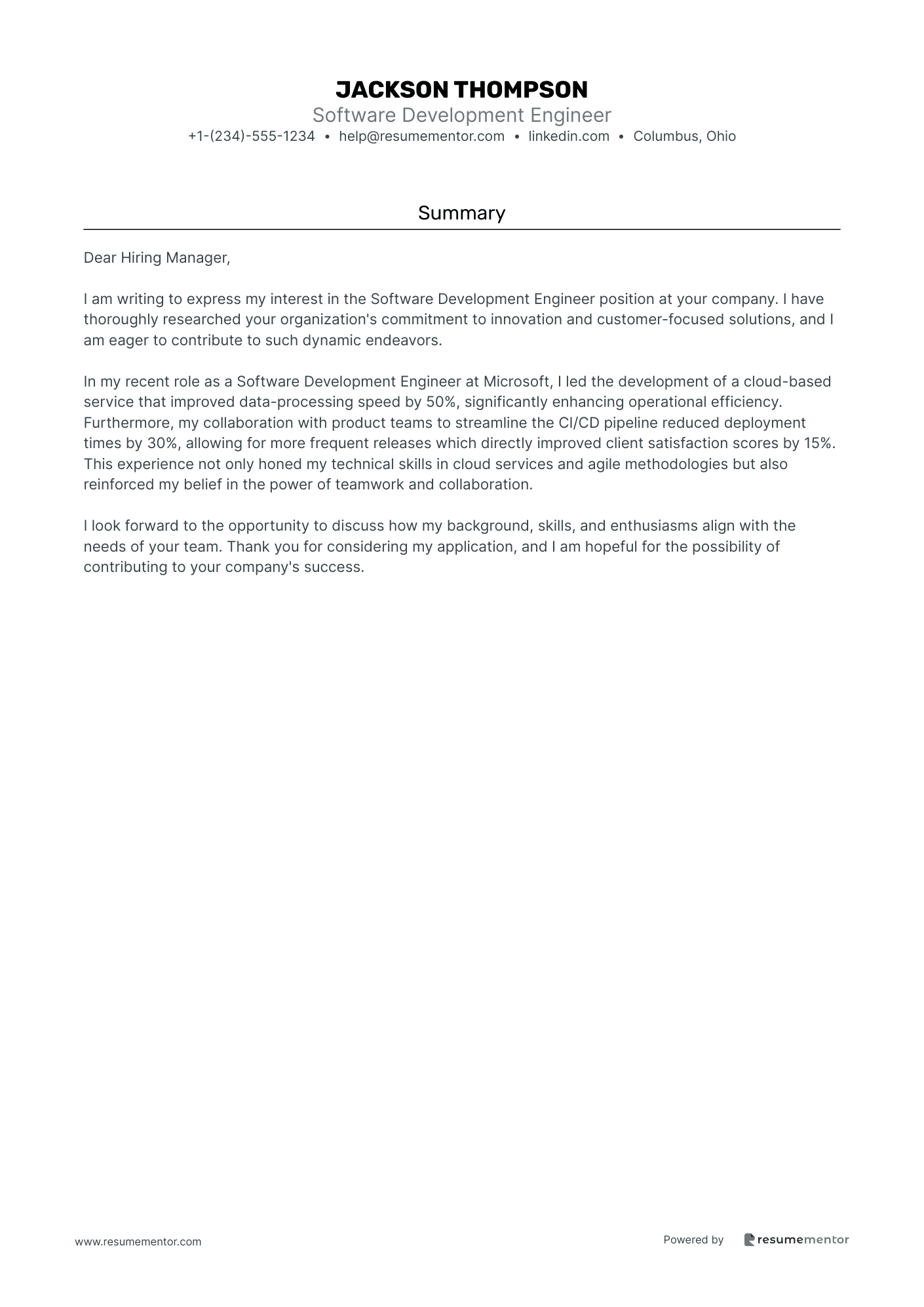 Software Development Engineer