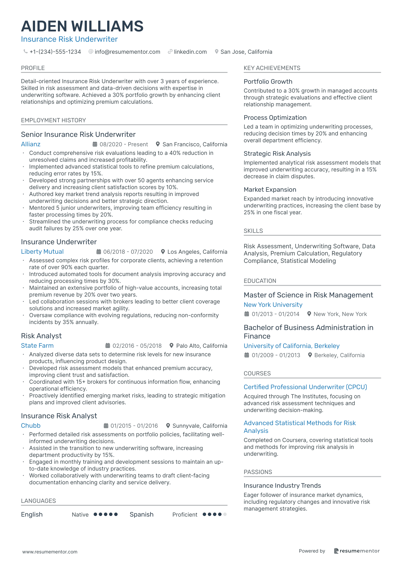 Insurance Risk Underwriter