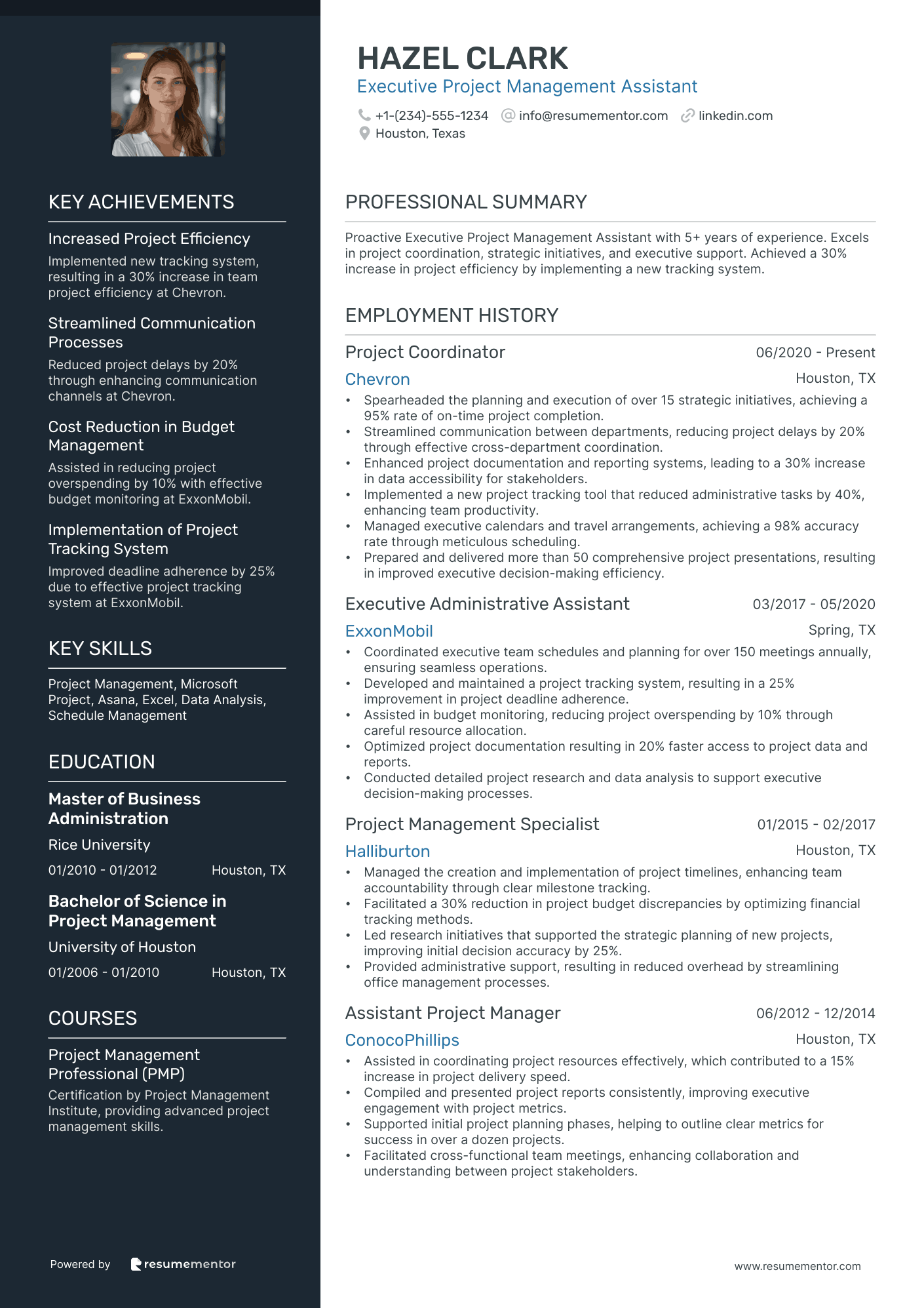 Executive Project Management Assistant