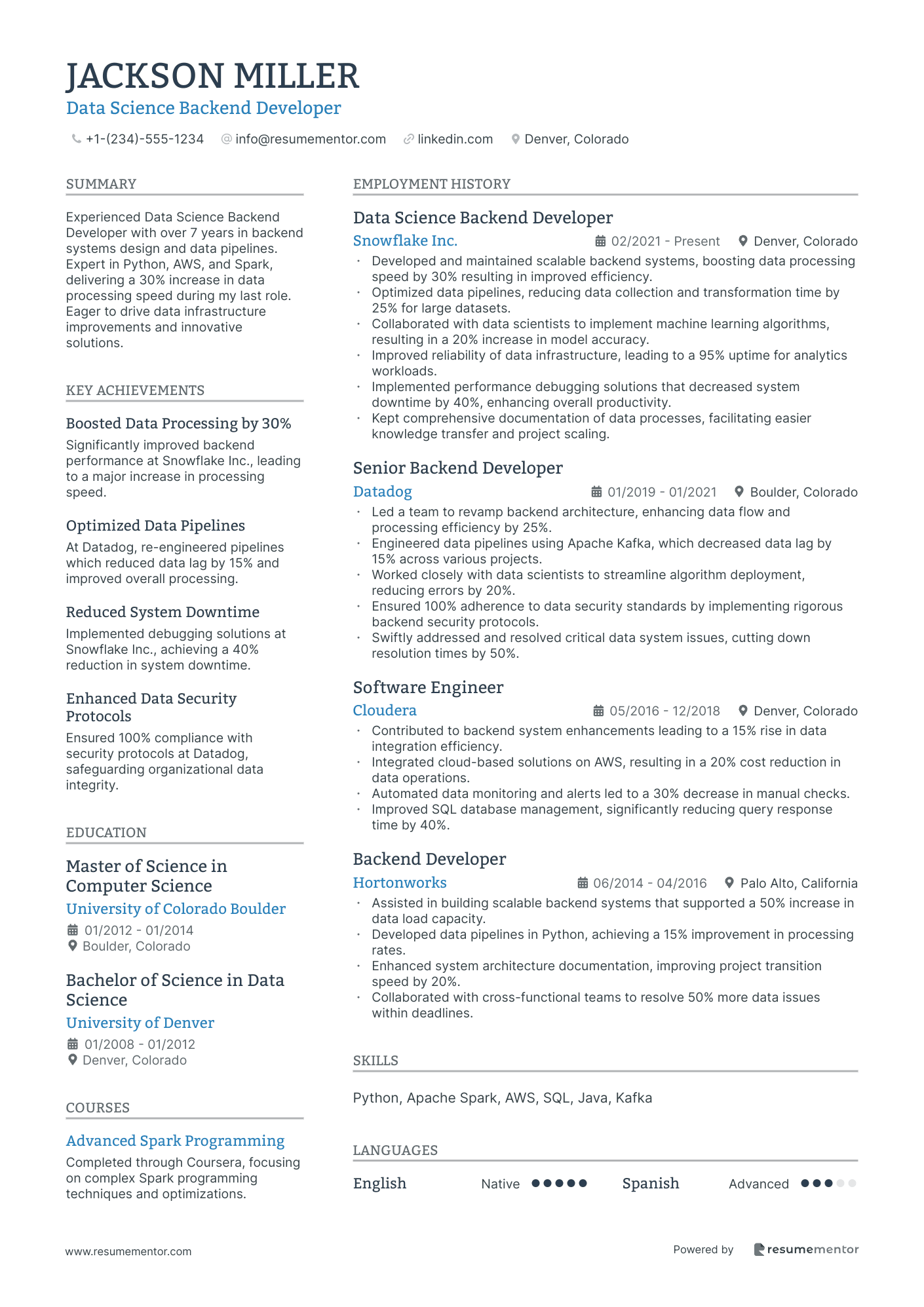 Data Science Backend Developer