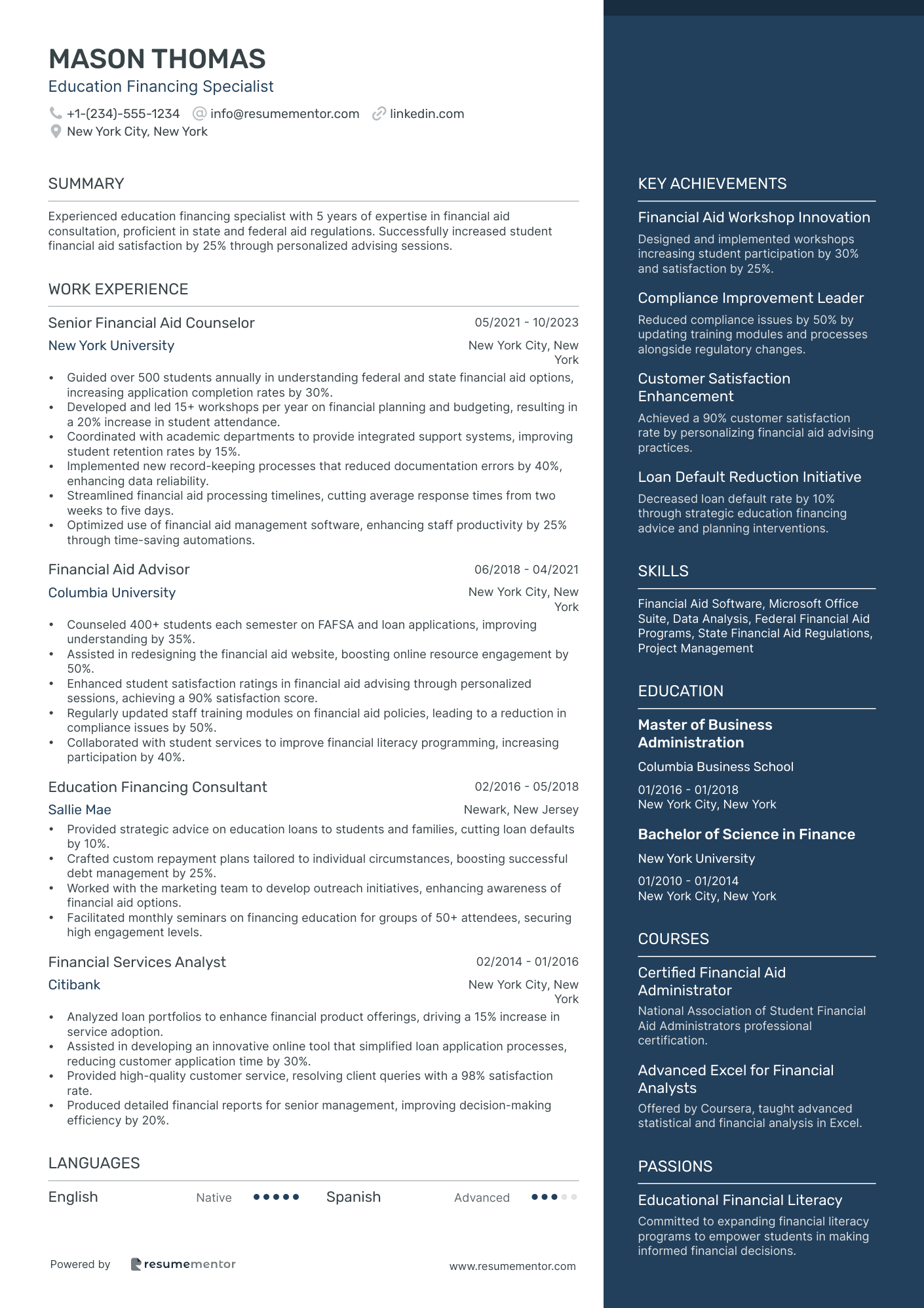 Education Financing Specialist