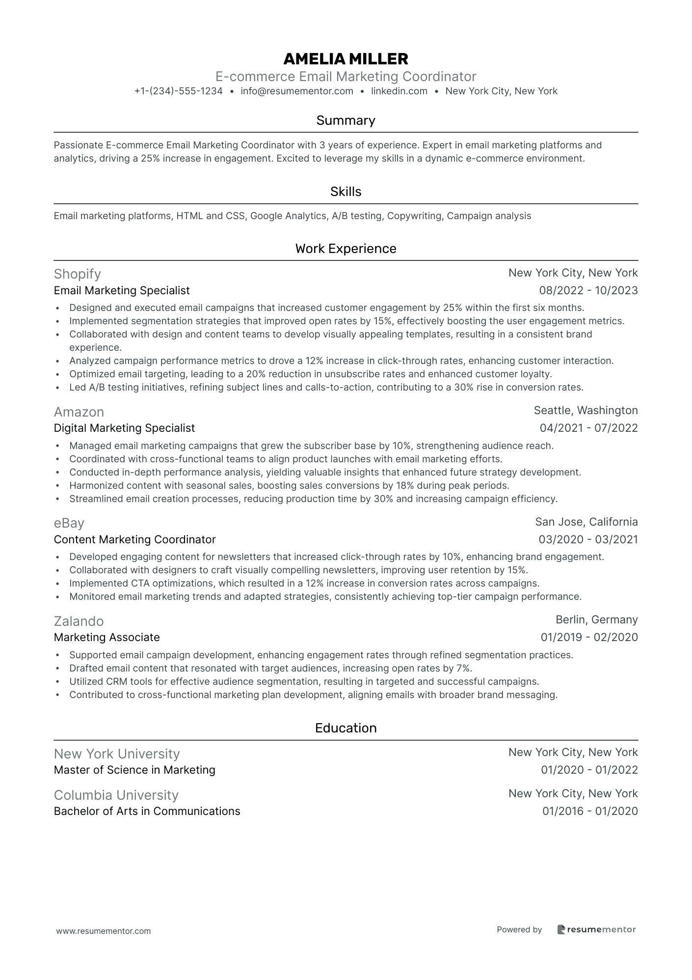 E commerce Email Marketing Coordinator