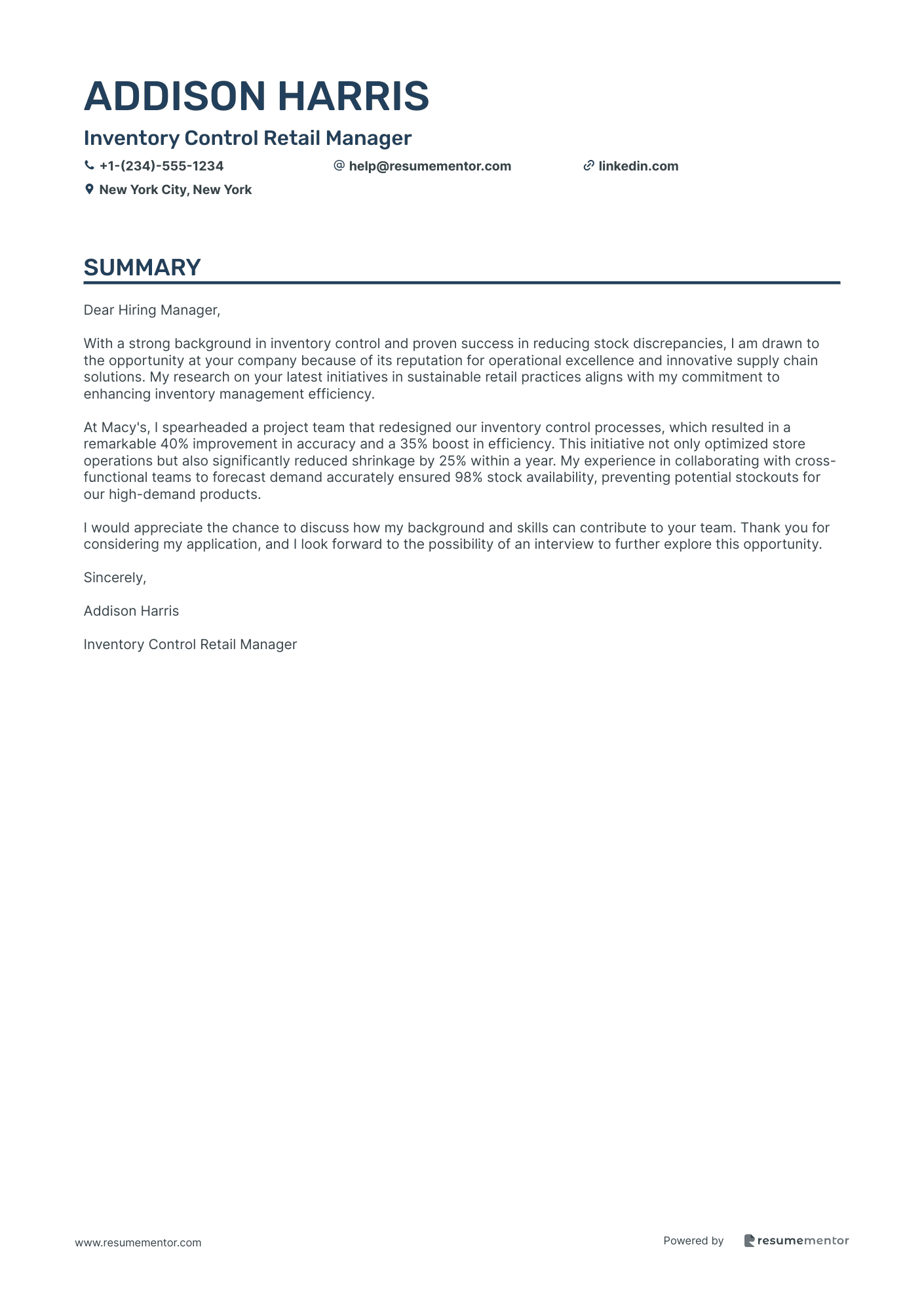 Inventory Control Retail Manager