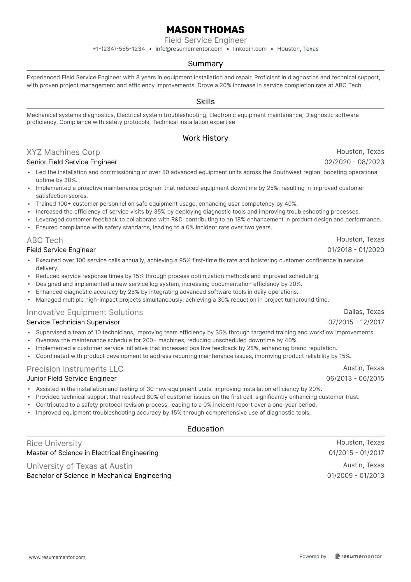 Field Service Engineer
