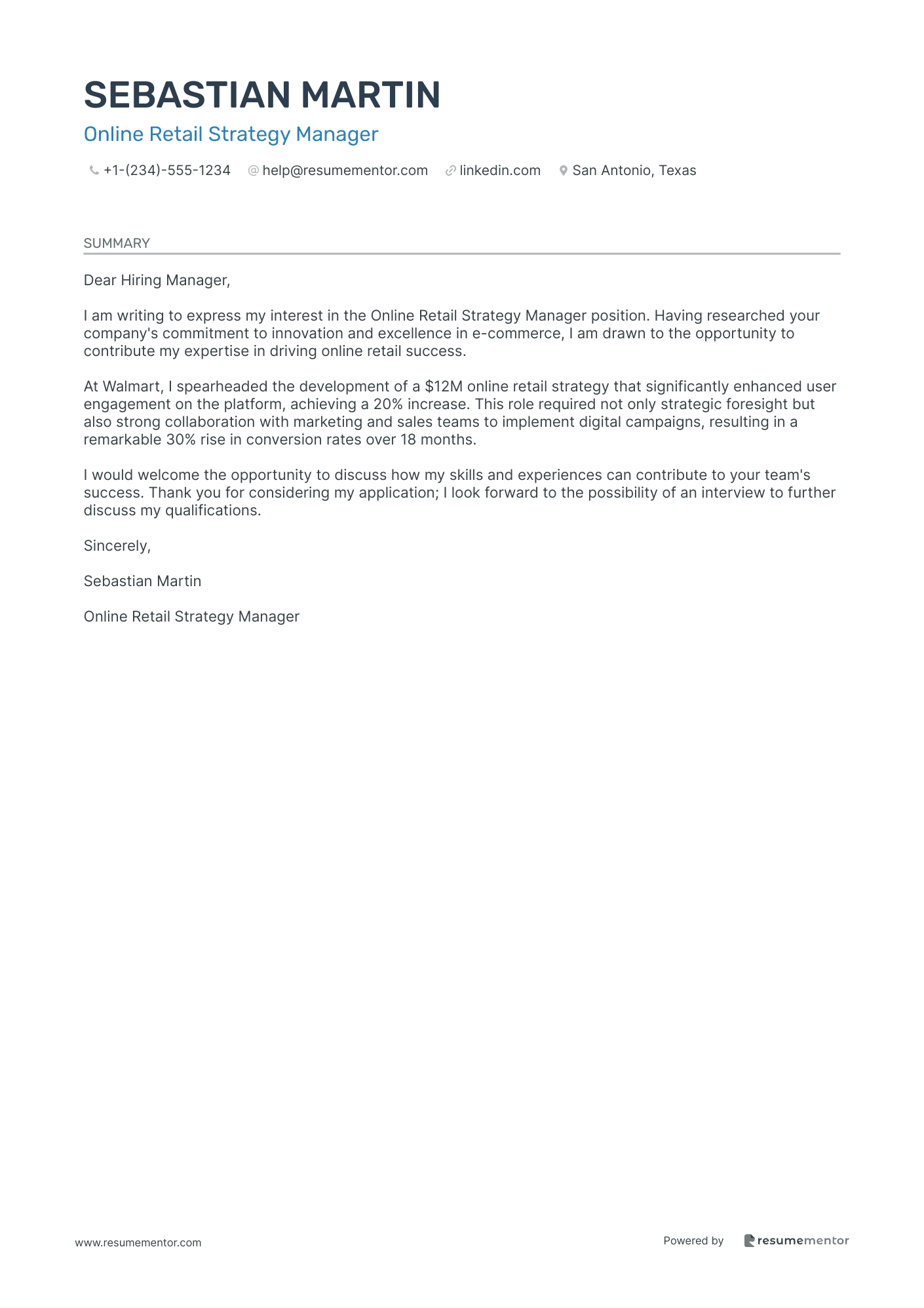 Online Retail Strategy Manager