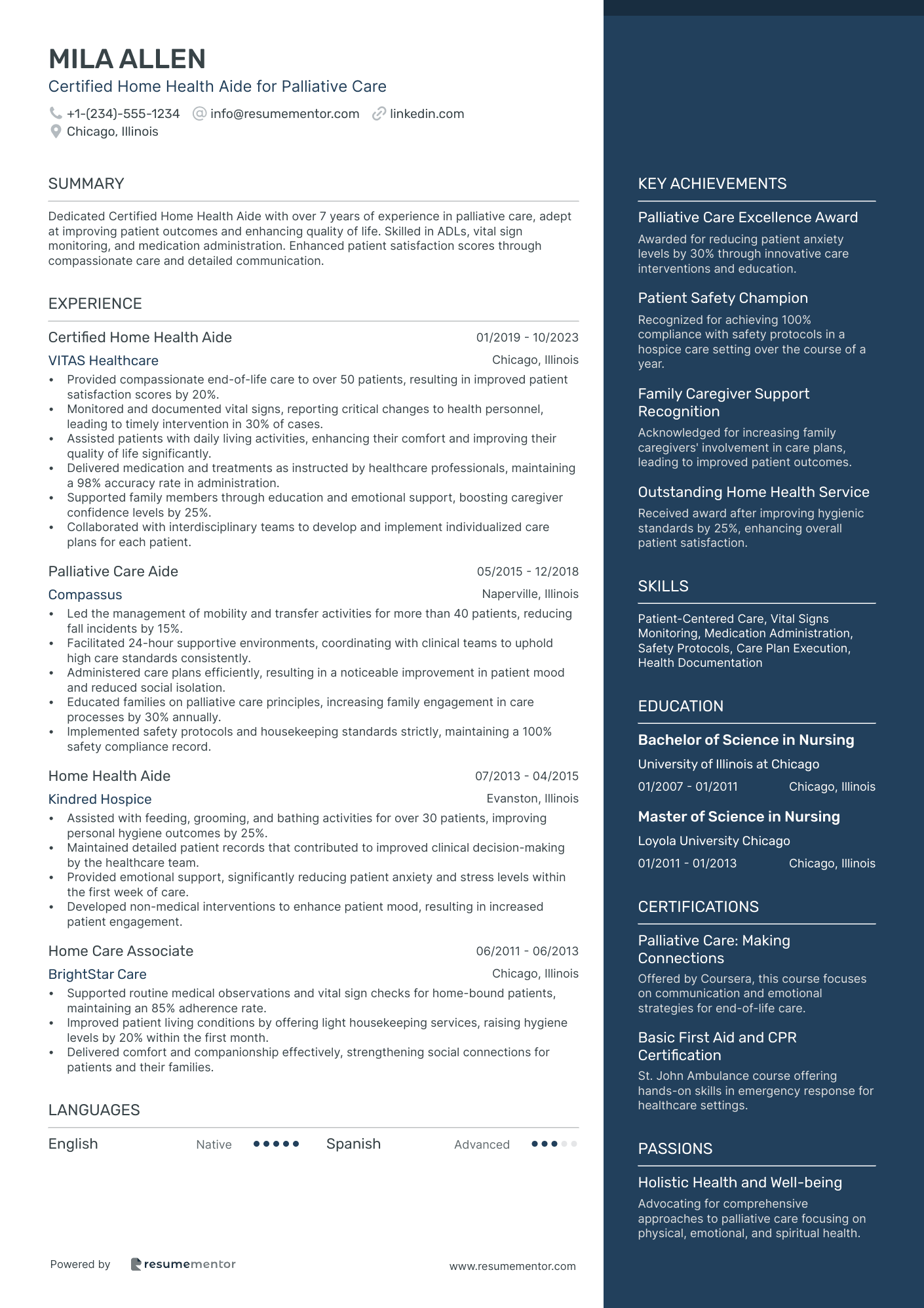 Certified Home Health Aide for Palliative Care