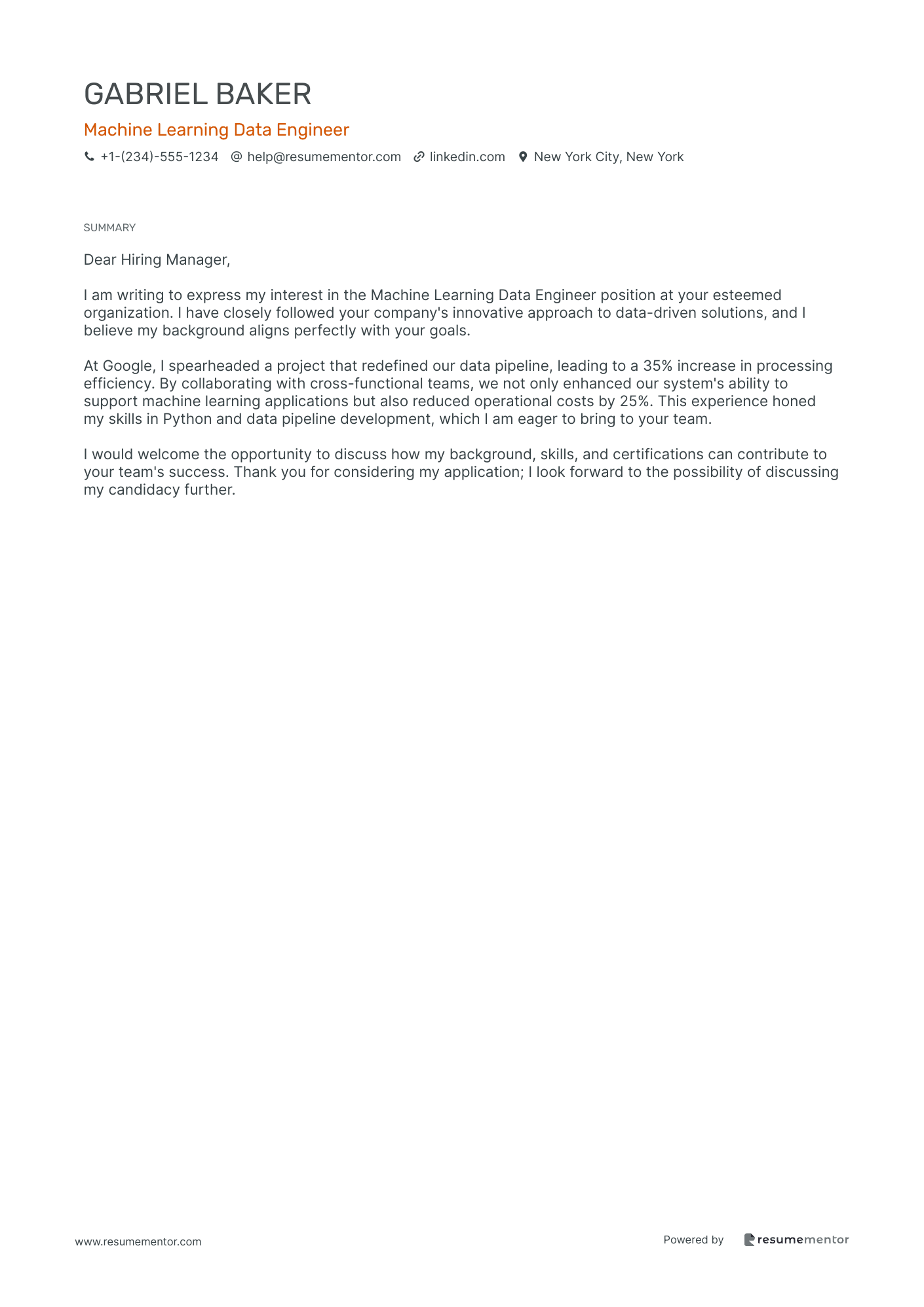 Machine Learning Data Engineer