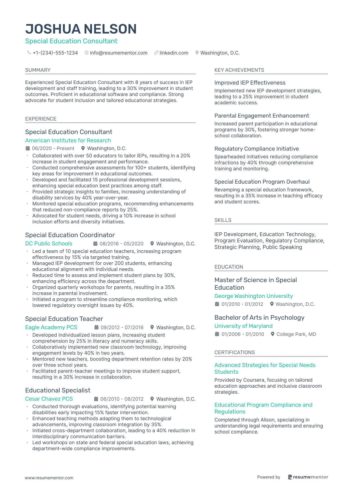 Special Education Consultant