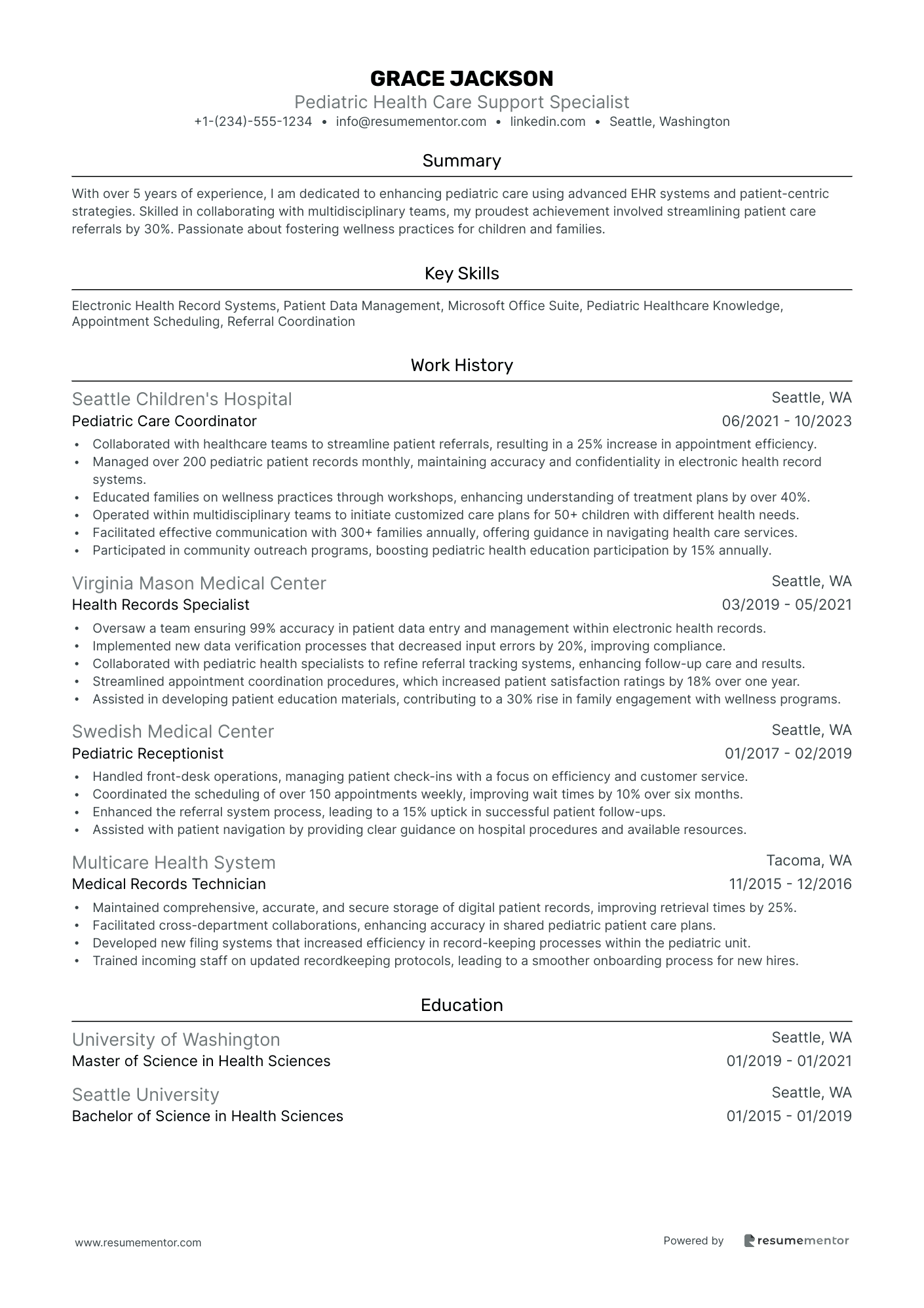 Pediatric Health Care Support Specialist