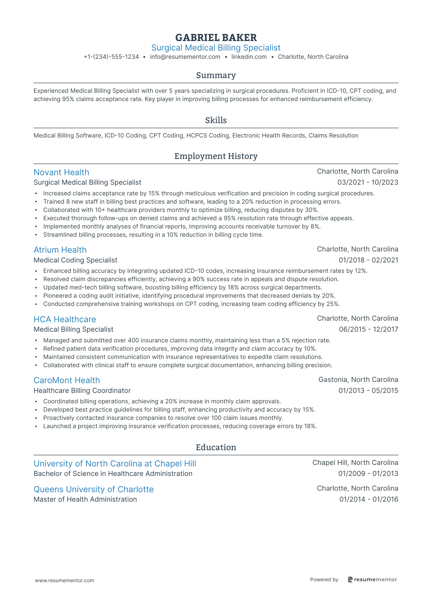 Surgical Medical Billing Specialist