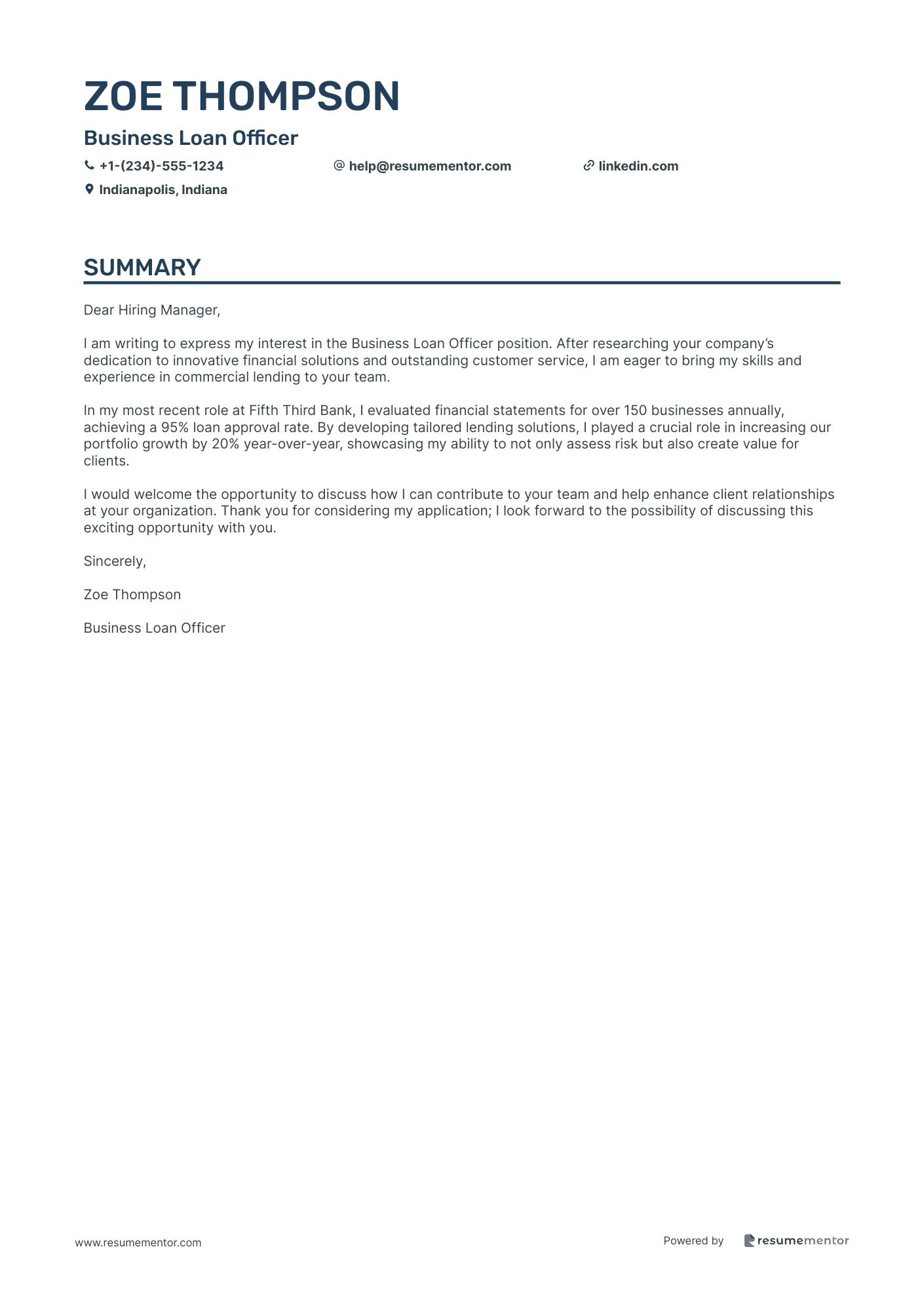 Business Loan Officer