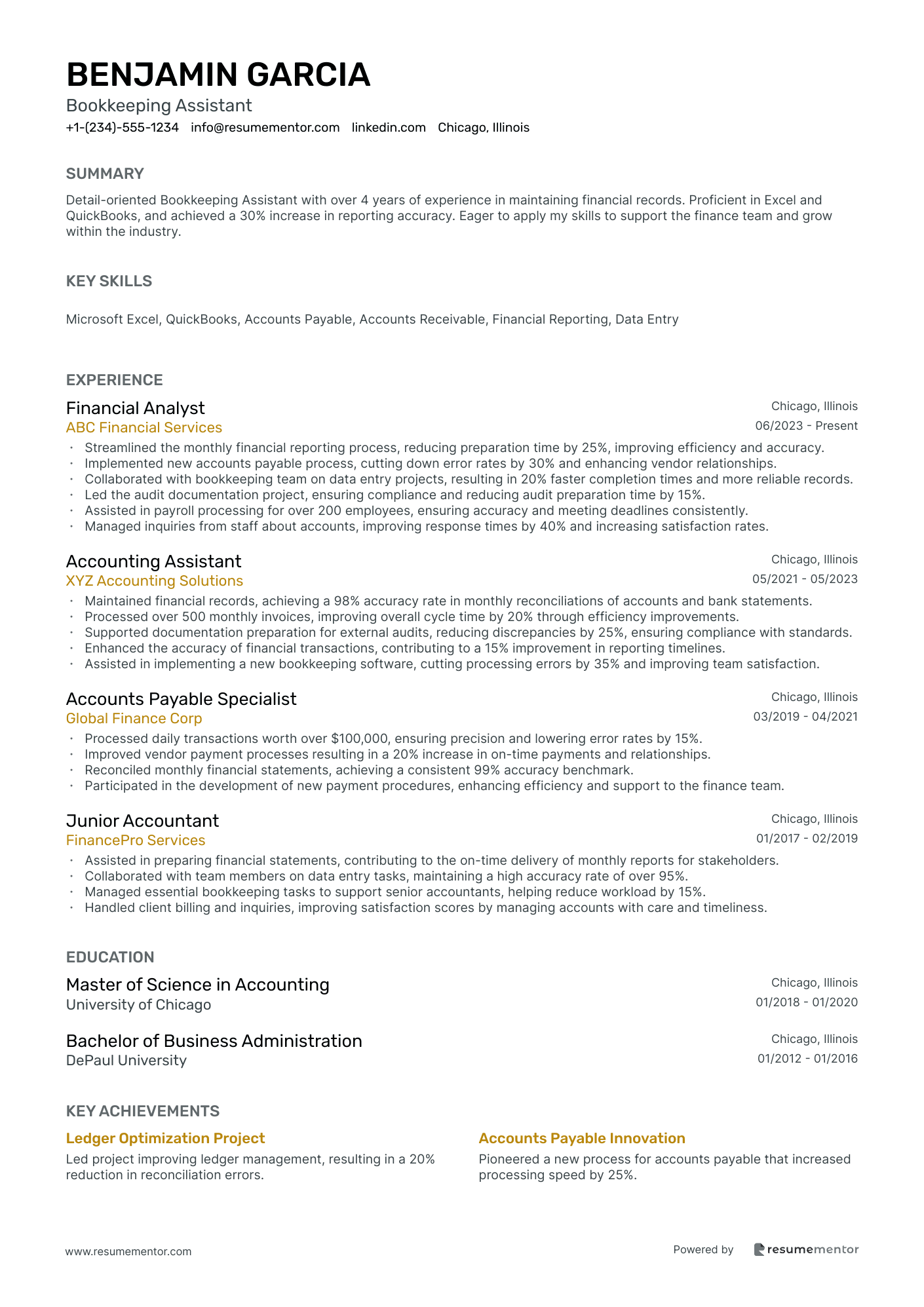Bookkeeping Assistant
