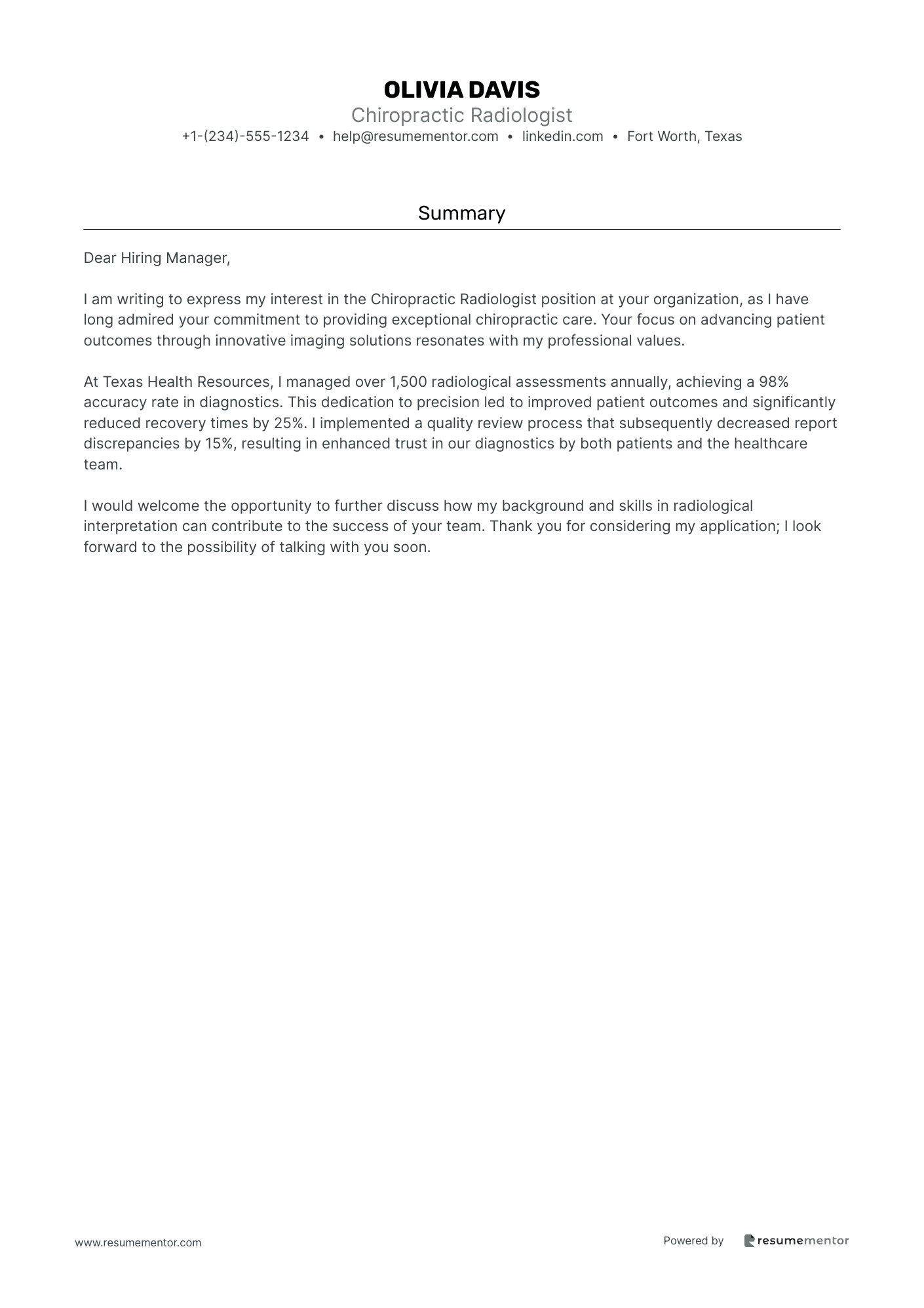 Chiropractic Radiologist