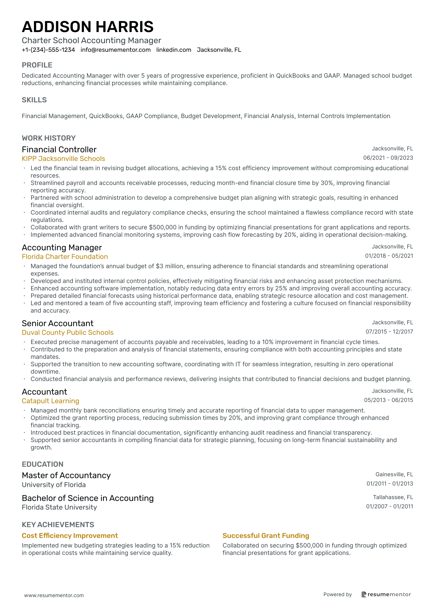Charter School Accounting Manager