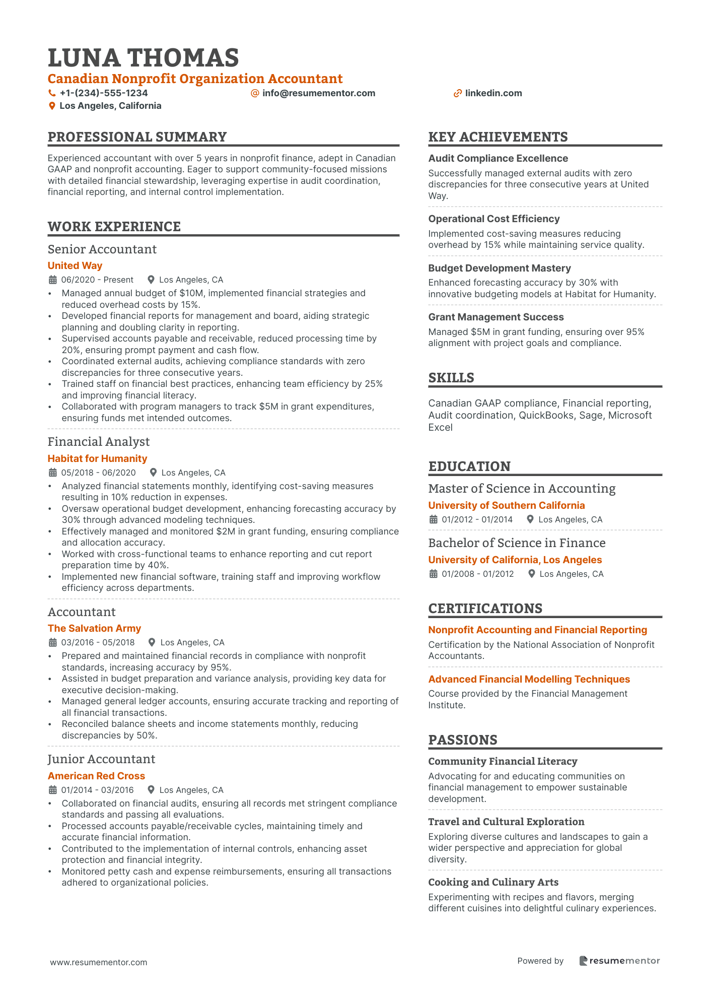 Canadian Nonprofit Organization Accountant
