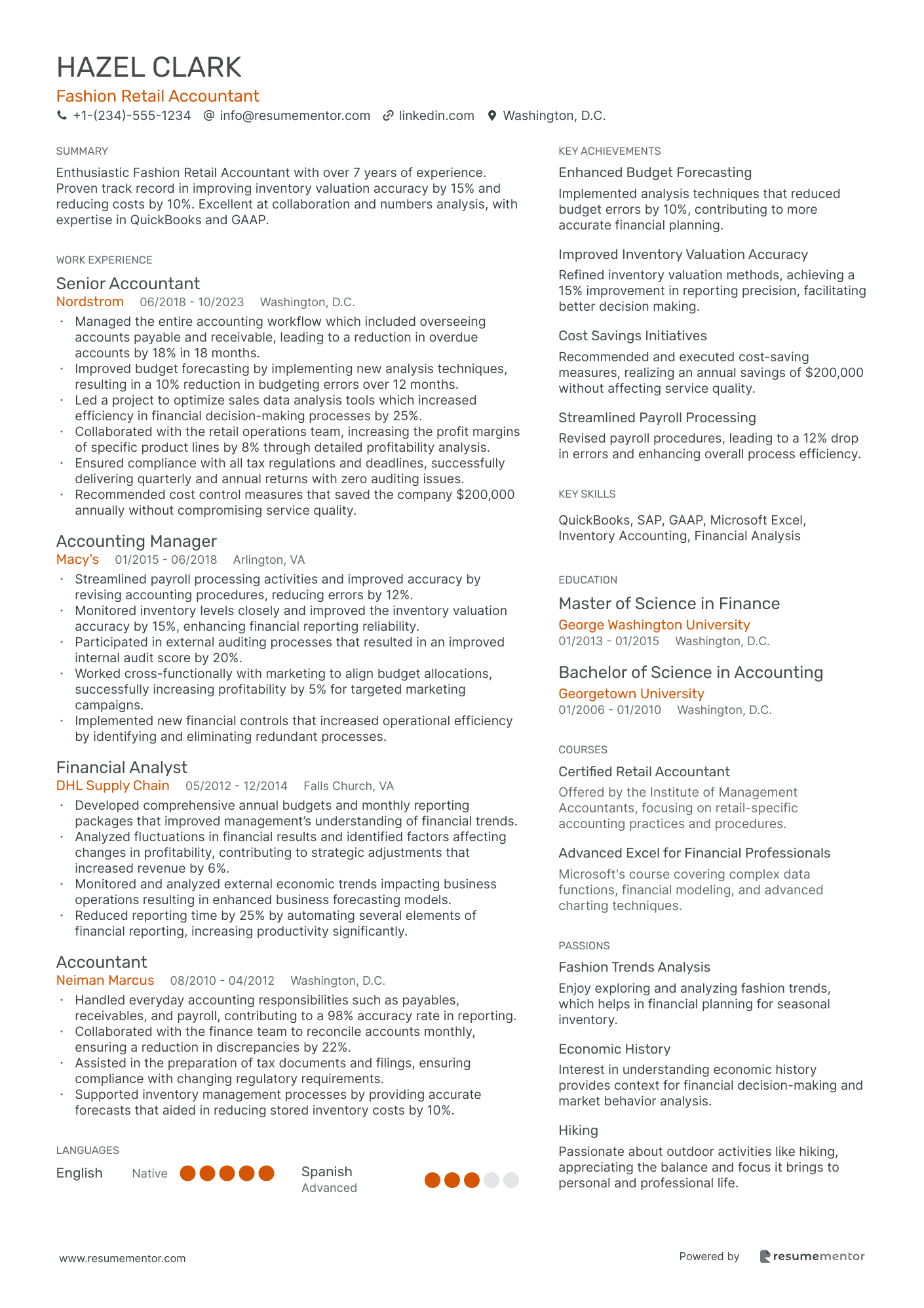 Fashion Retail Accountant