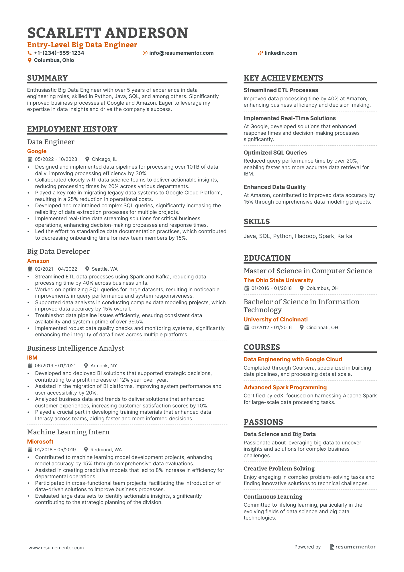 Entry Level Big Data Engineer