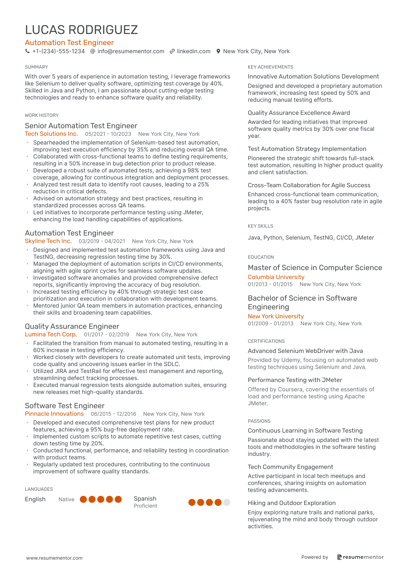 Automation Test Engineer
