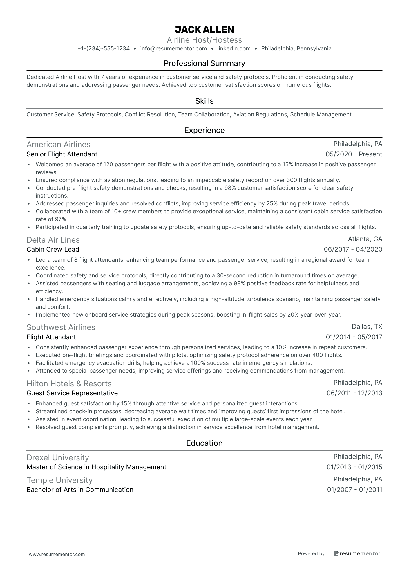 Airline Host/Hostess