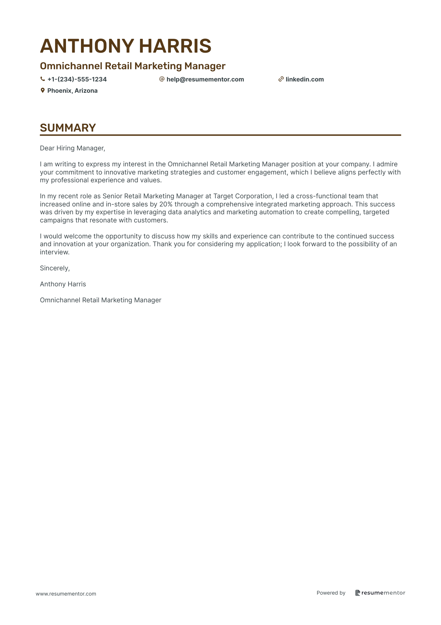 Omnichannel Retail Marketing Manager