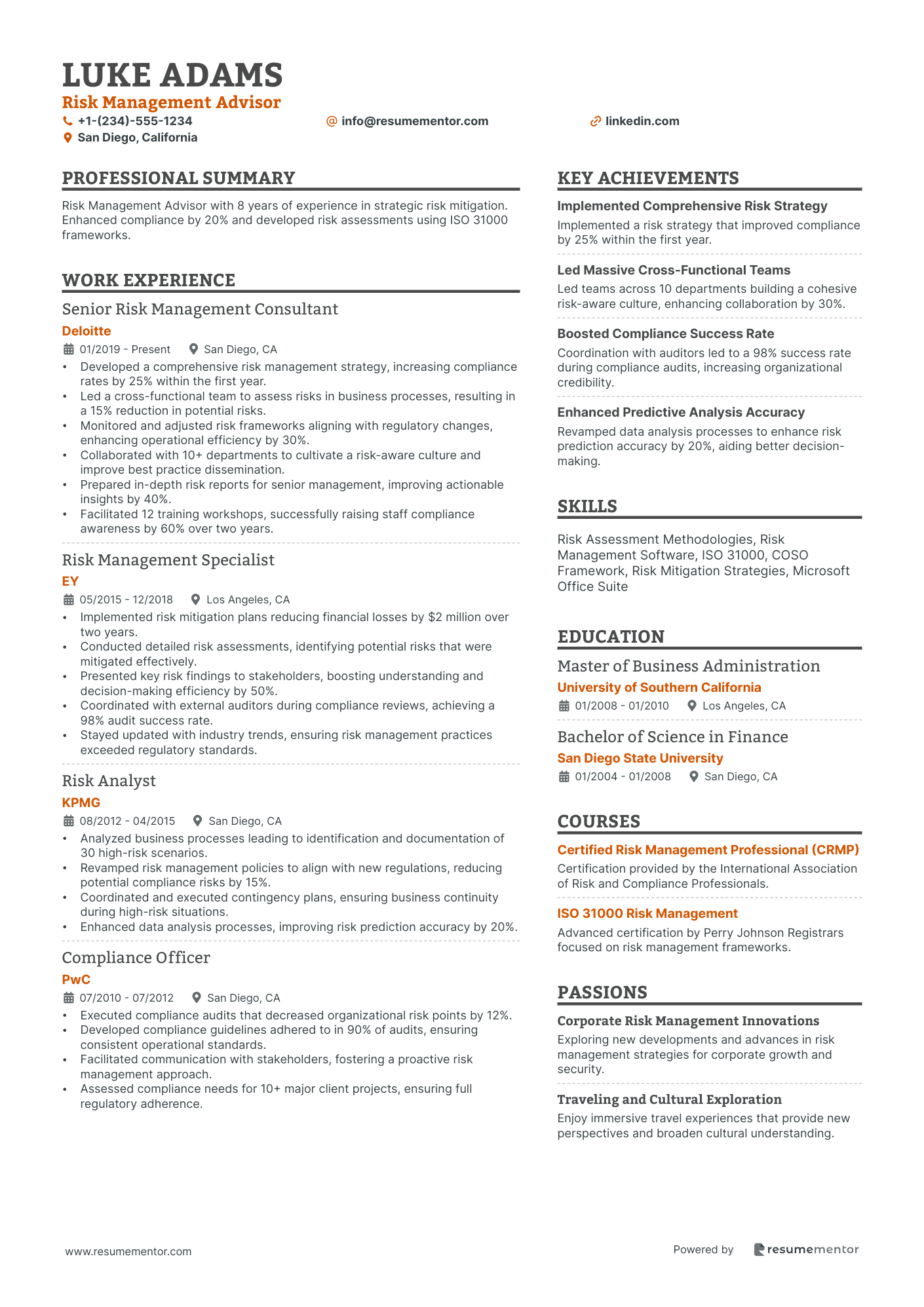 Risk Management Advisor