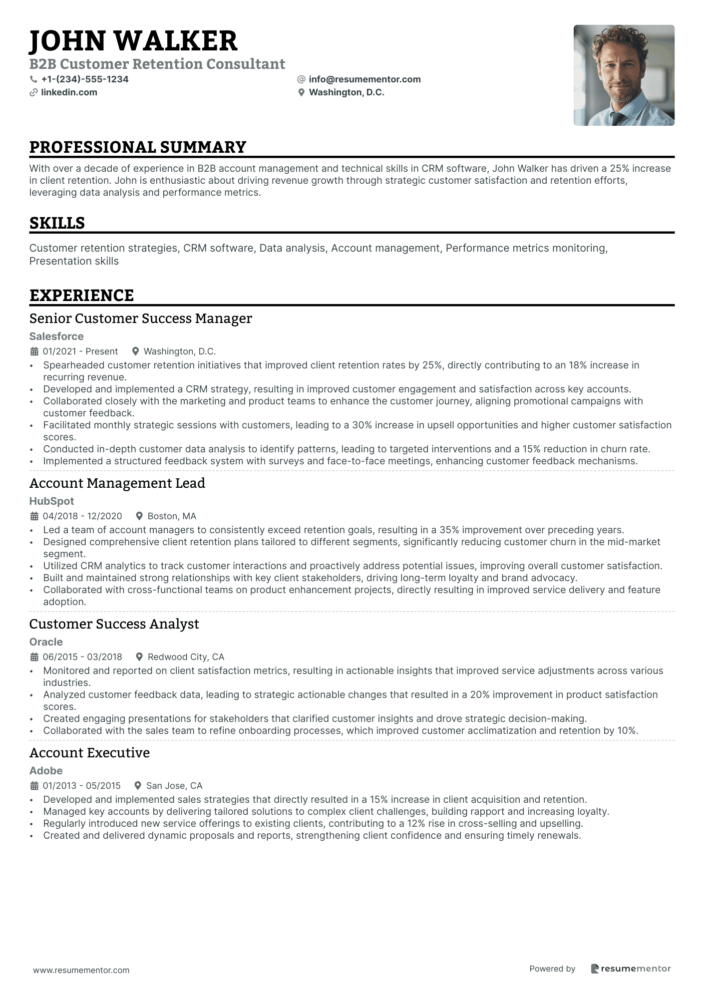 B2B Customer Retention Consultant