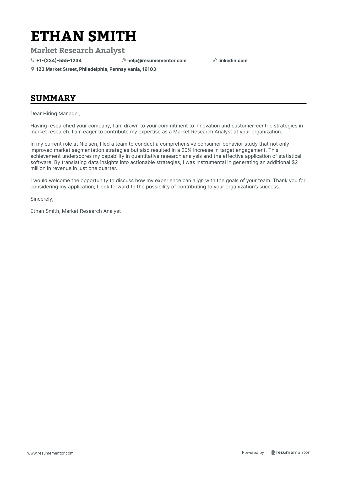 Market Research Analyst