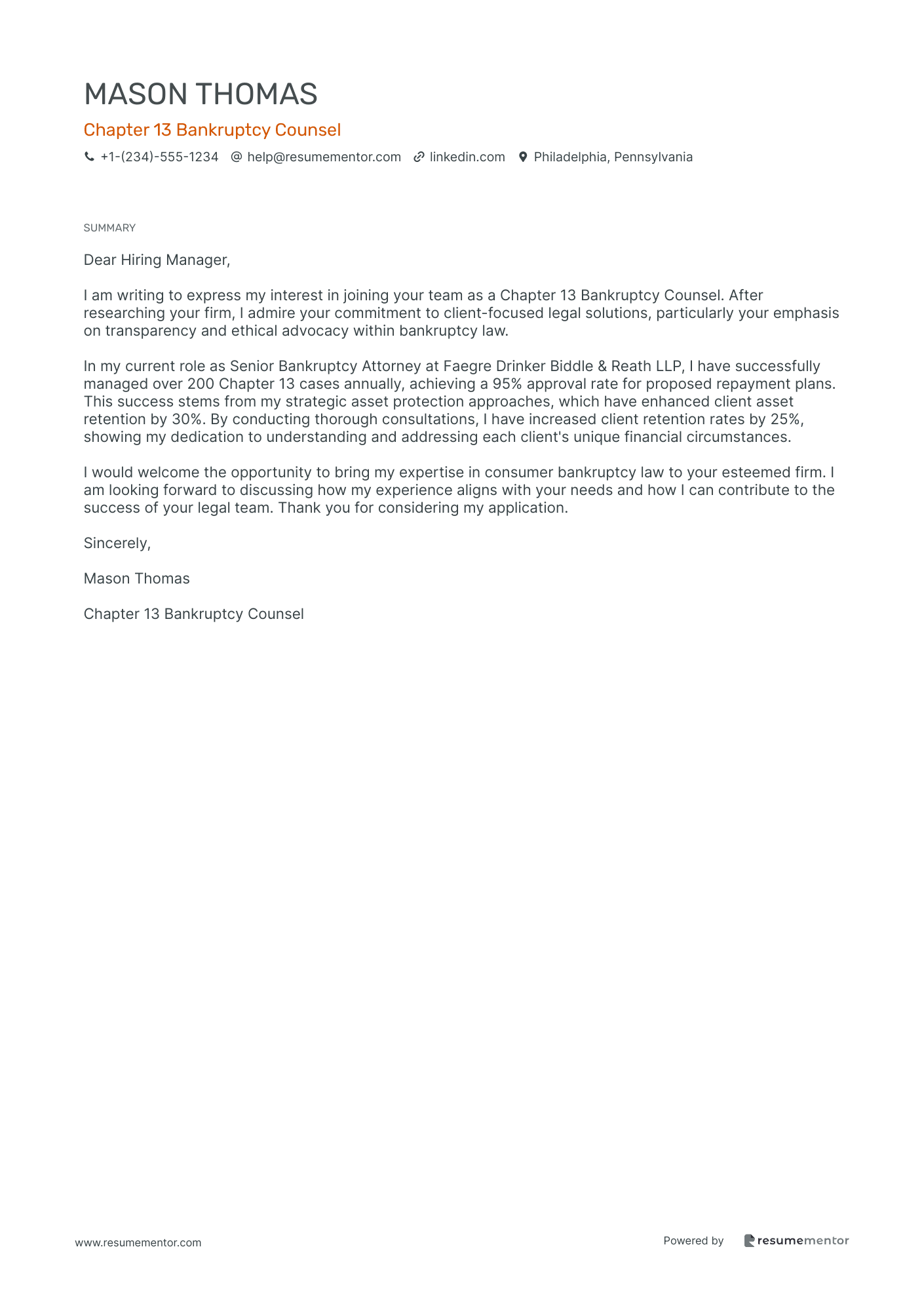 Chapter 13 Bankruptcy Counsel