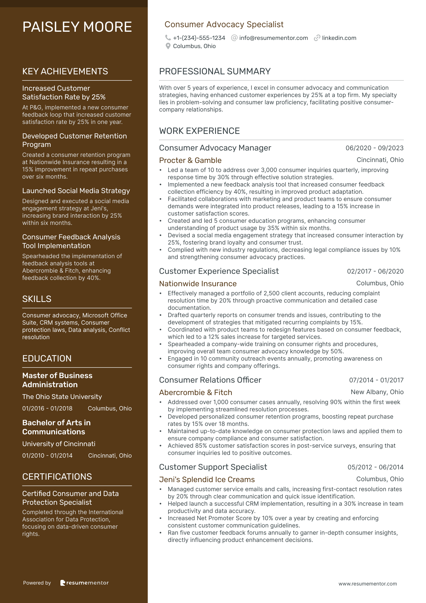 Consumer Advocacy Specialist