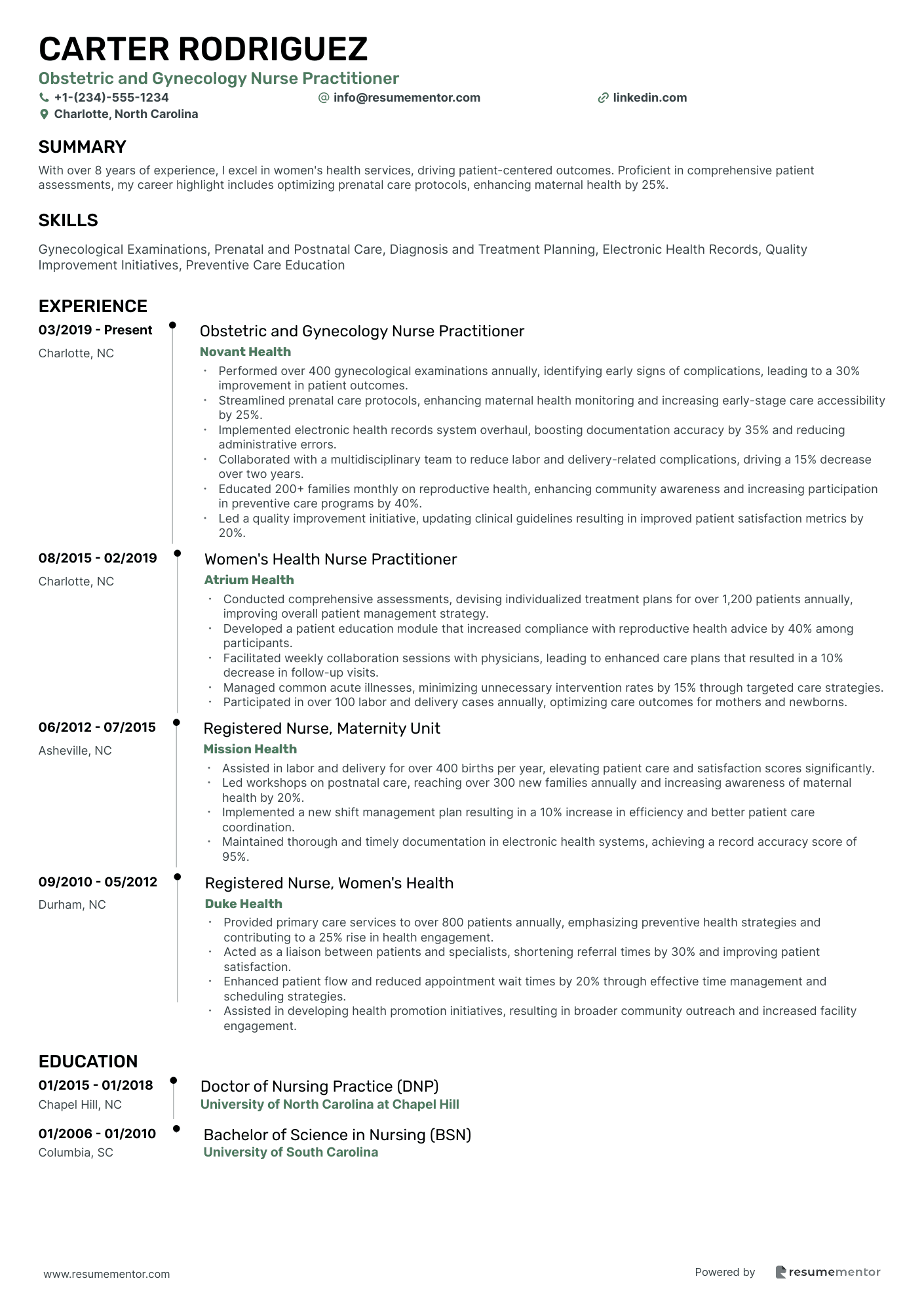 Obstetric and Gynecology Nurse Practitioner