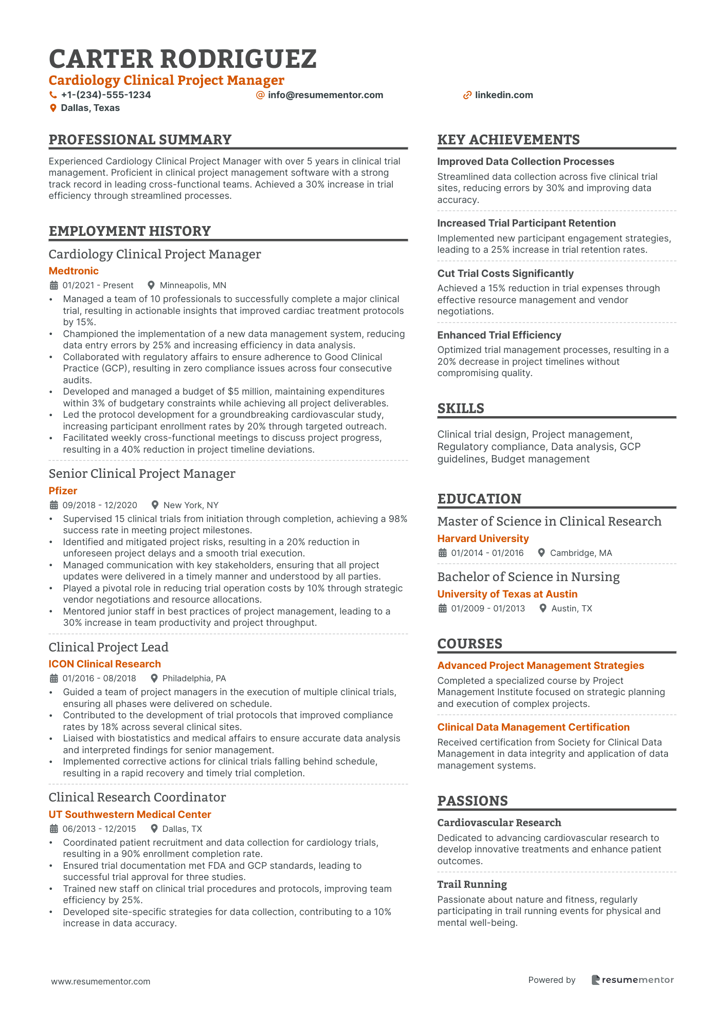 Cardiology Clinical Project Manager