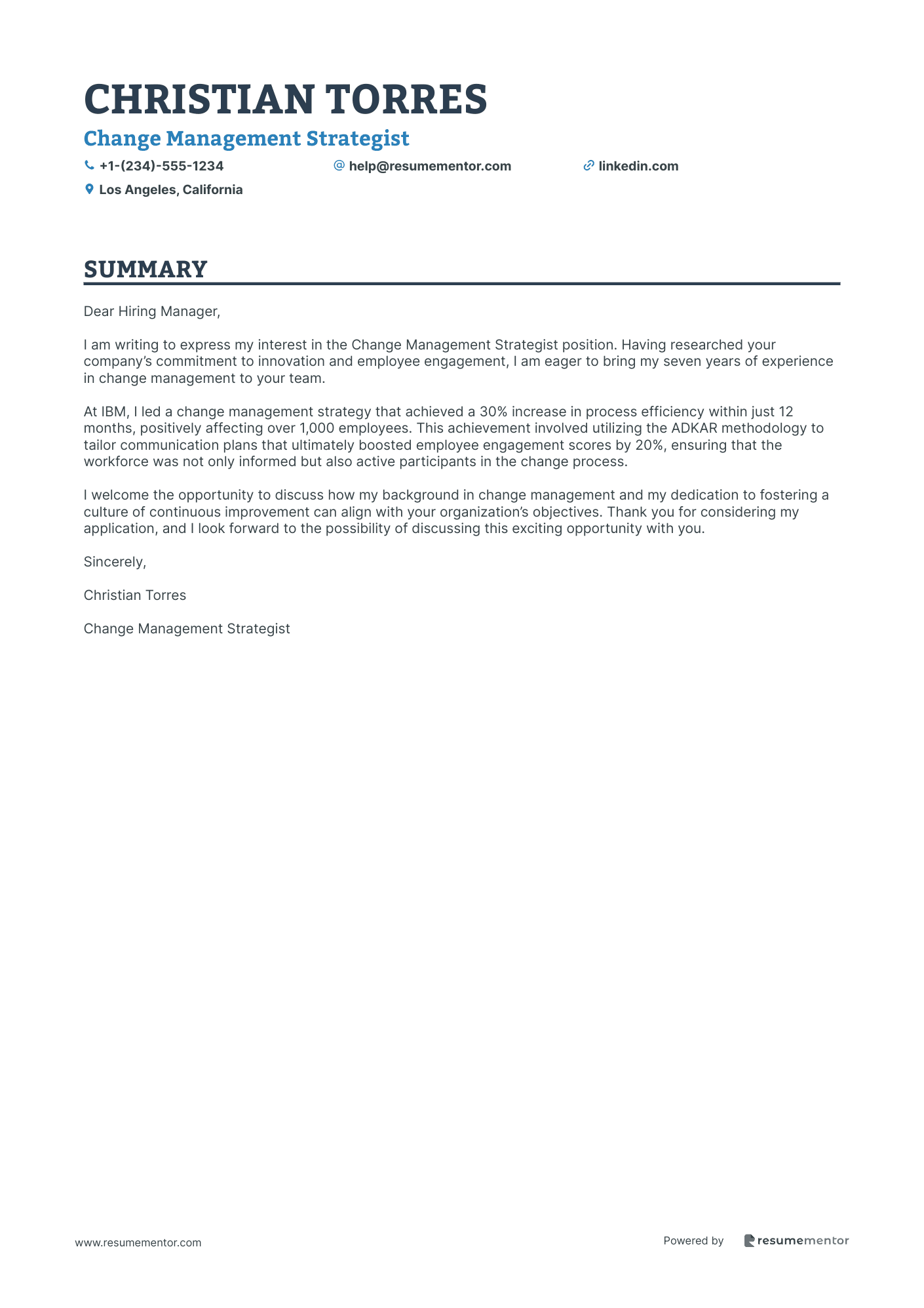 Change Management Strategist