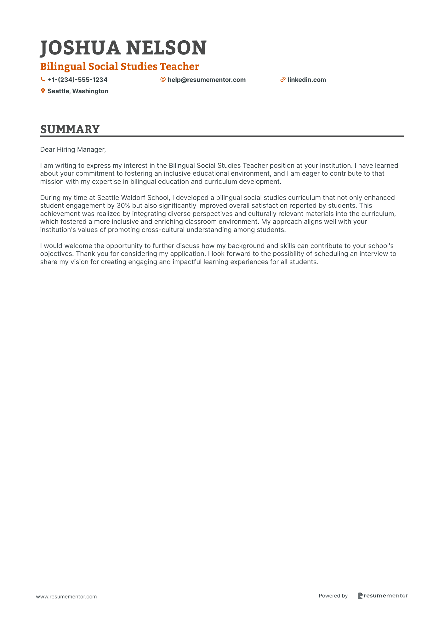 Bilingual Social Studies Teacher